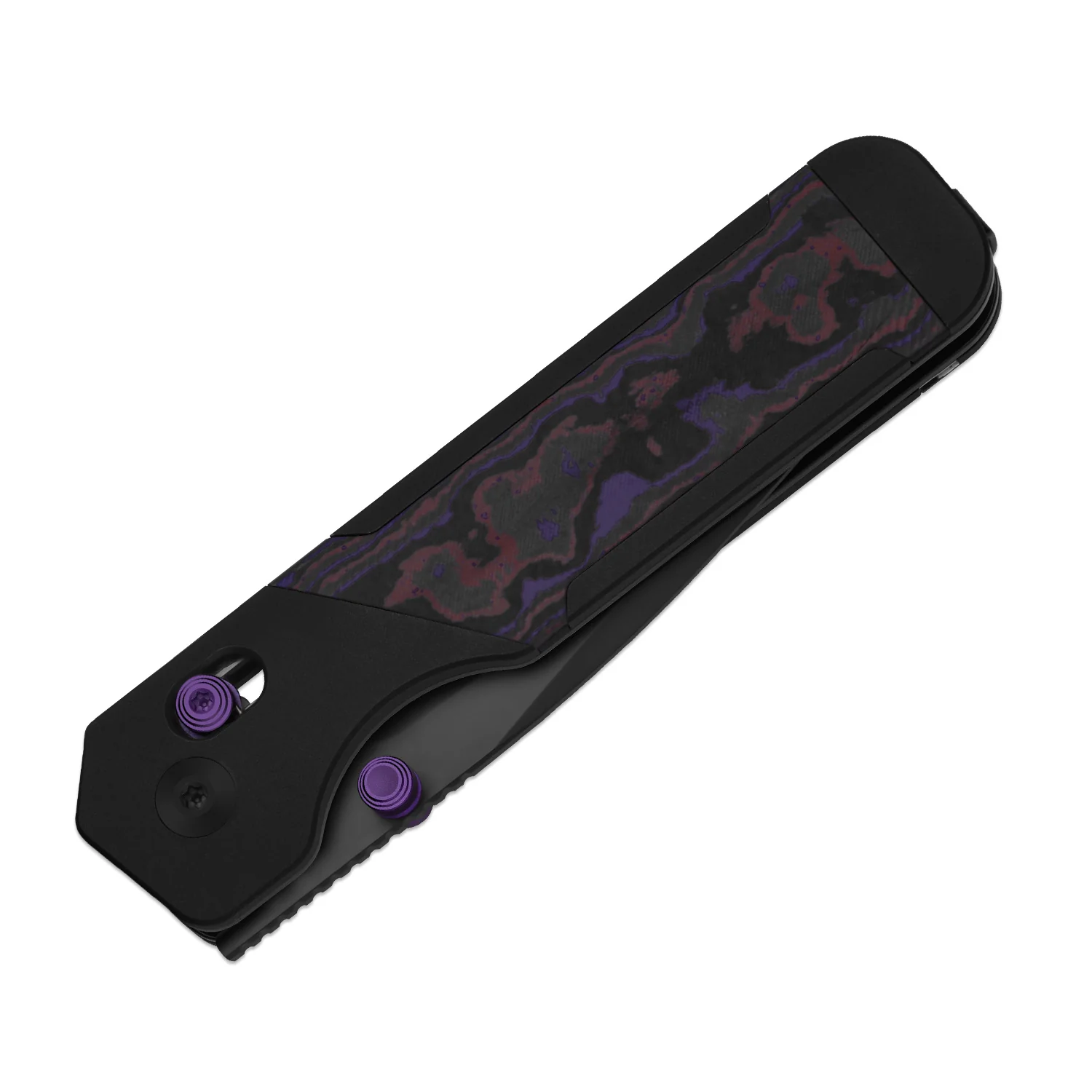 Militaw 315 KwikSwap™ | Kizer Clutch Lock™ | Elmax + Matte DLC Ultra | Aluminum & FatCarbon Purple Haze | KizerB™ 3634.31CDA1 - Image 4