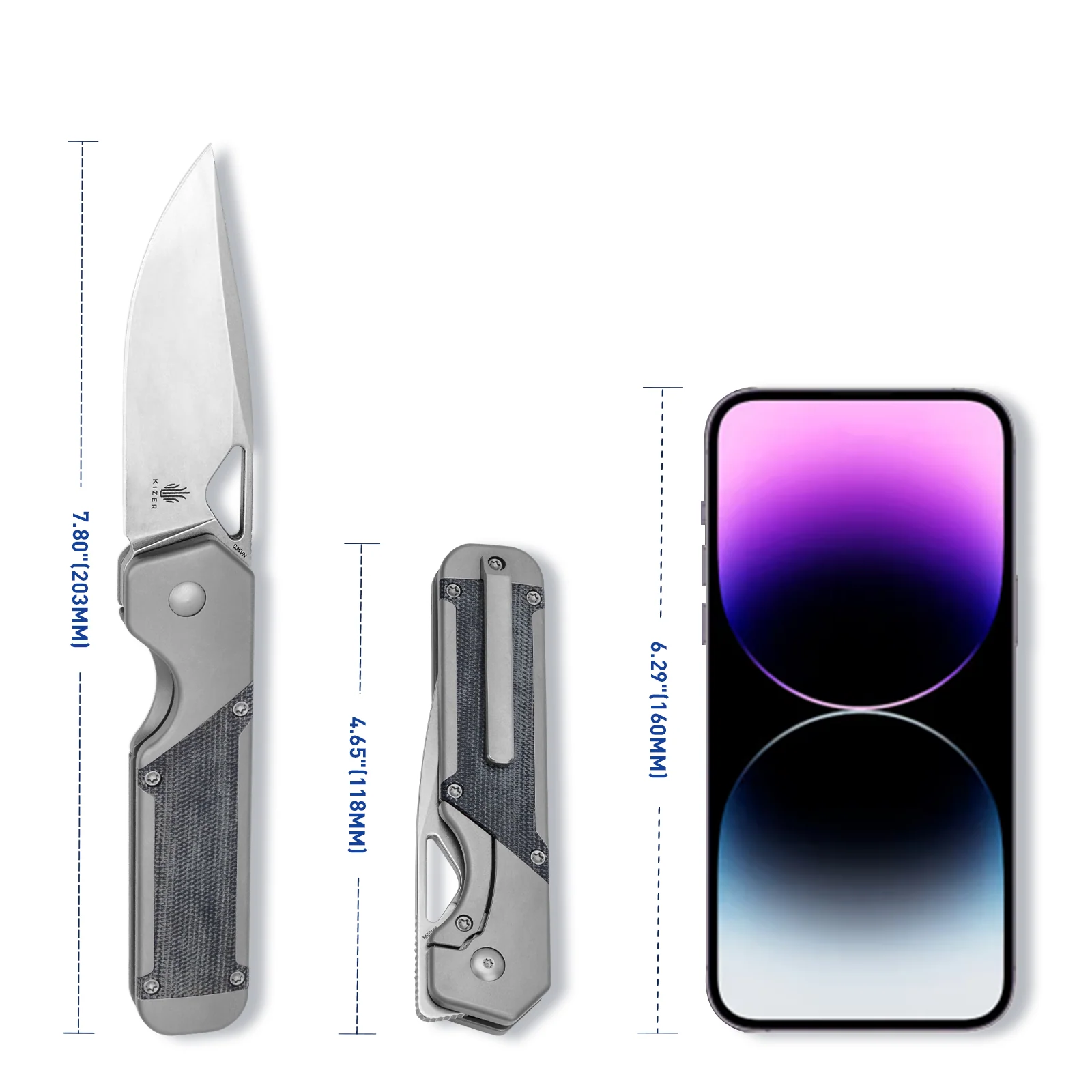 Militaw®  | S35VN | Titanium+Micarta | KizerB™ 3634A1 - Image 13