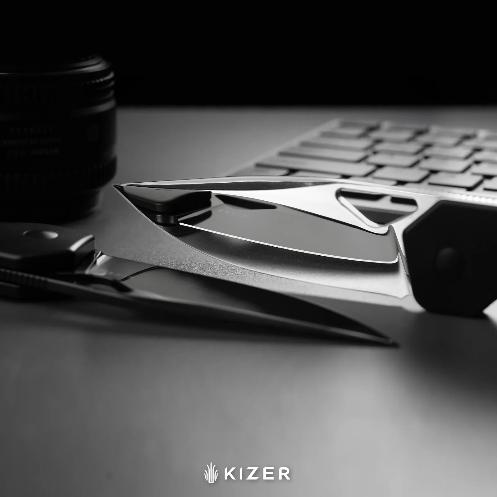 Militaw® | S45VN | Hand-Polished Mirror | Titanium+CamoCarbon Jazzy | KizerB™ 3634A10 - Image 9