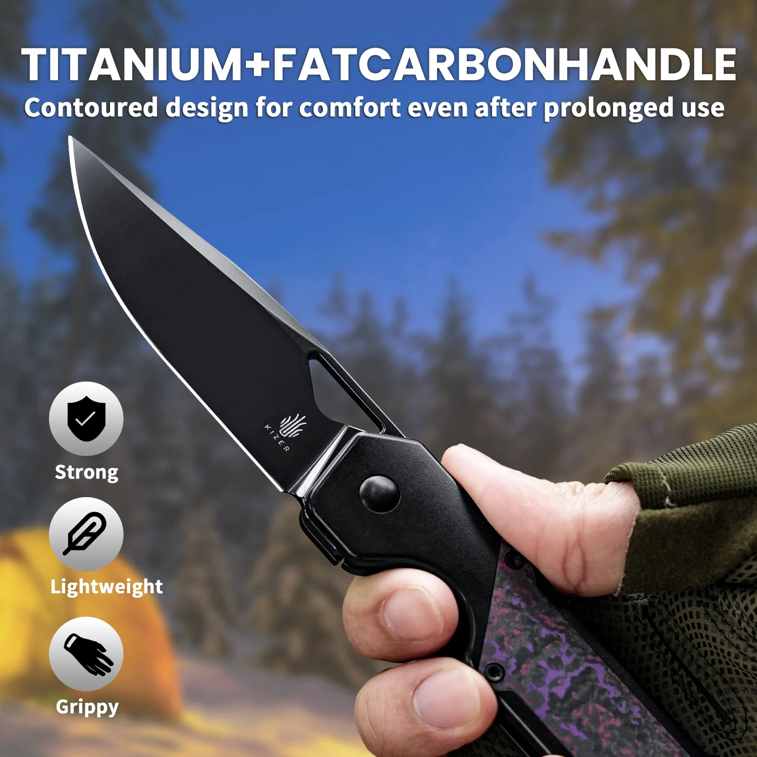 Militaw® | S45VN | Titanium+Fatcarbon | KizerB™ 3634A2 - Image 10