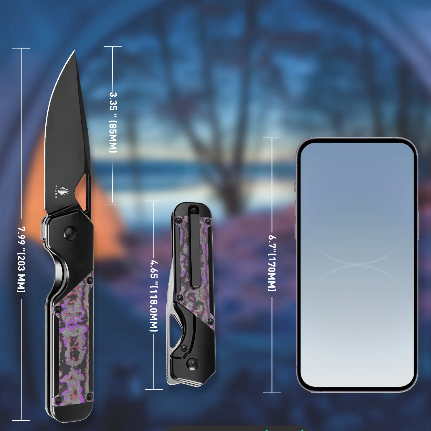 Militaw® | S45VN | Titanium+Fatcarbon | KizerB™ 3634A2 - Image 13
