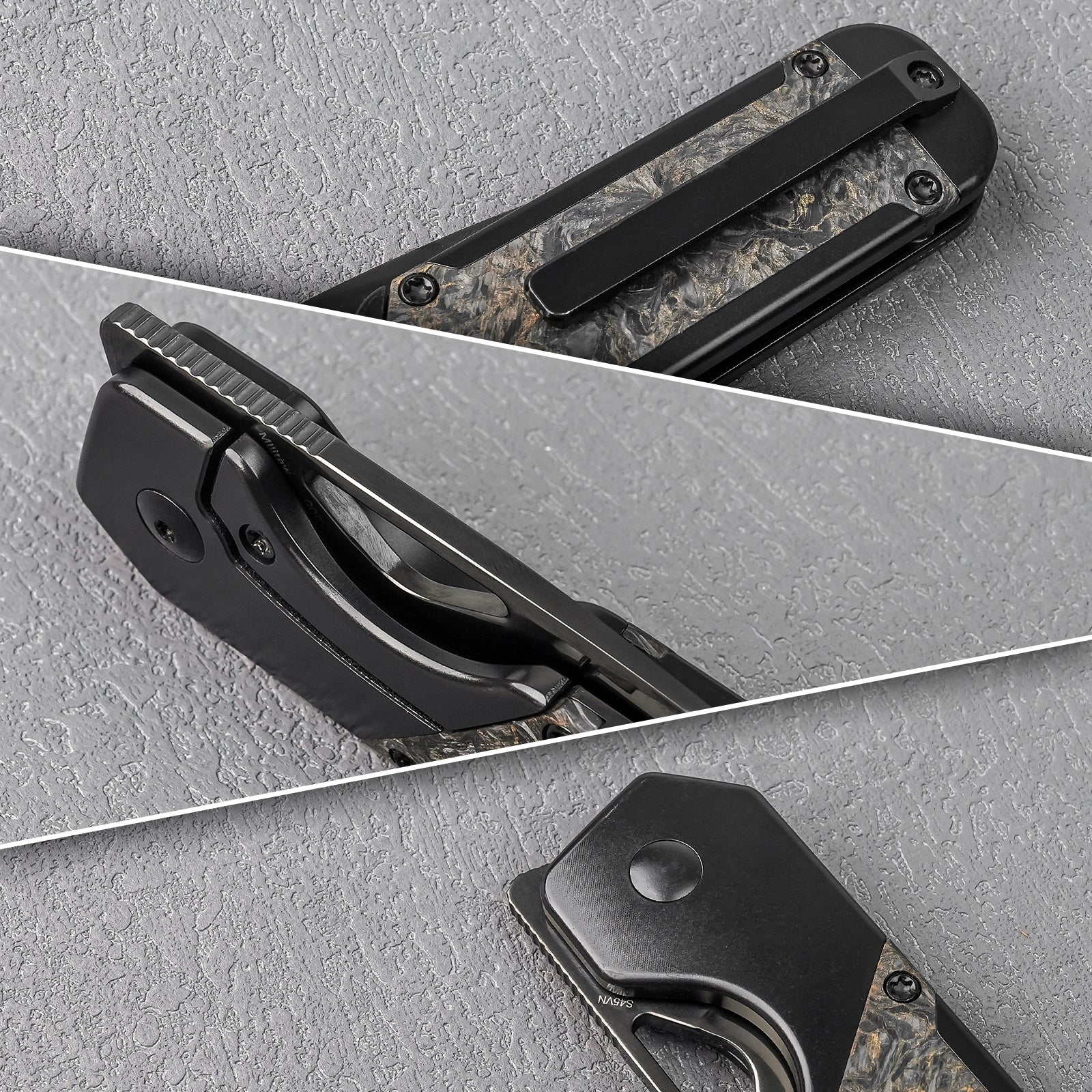 Militaw® | S45VN | Polished DLC | Titanium & Fatcarbon | KizerB™ 3634A3 - Image 16