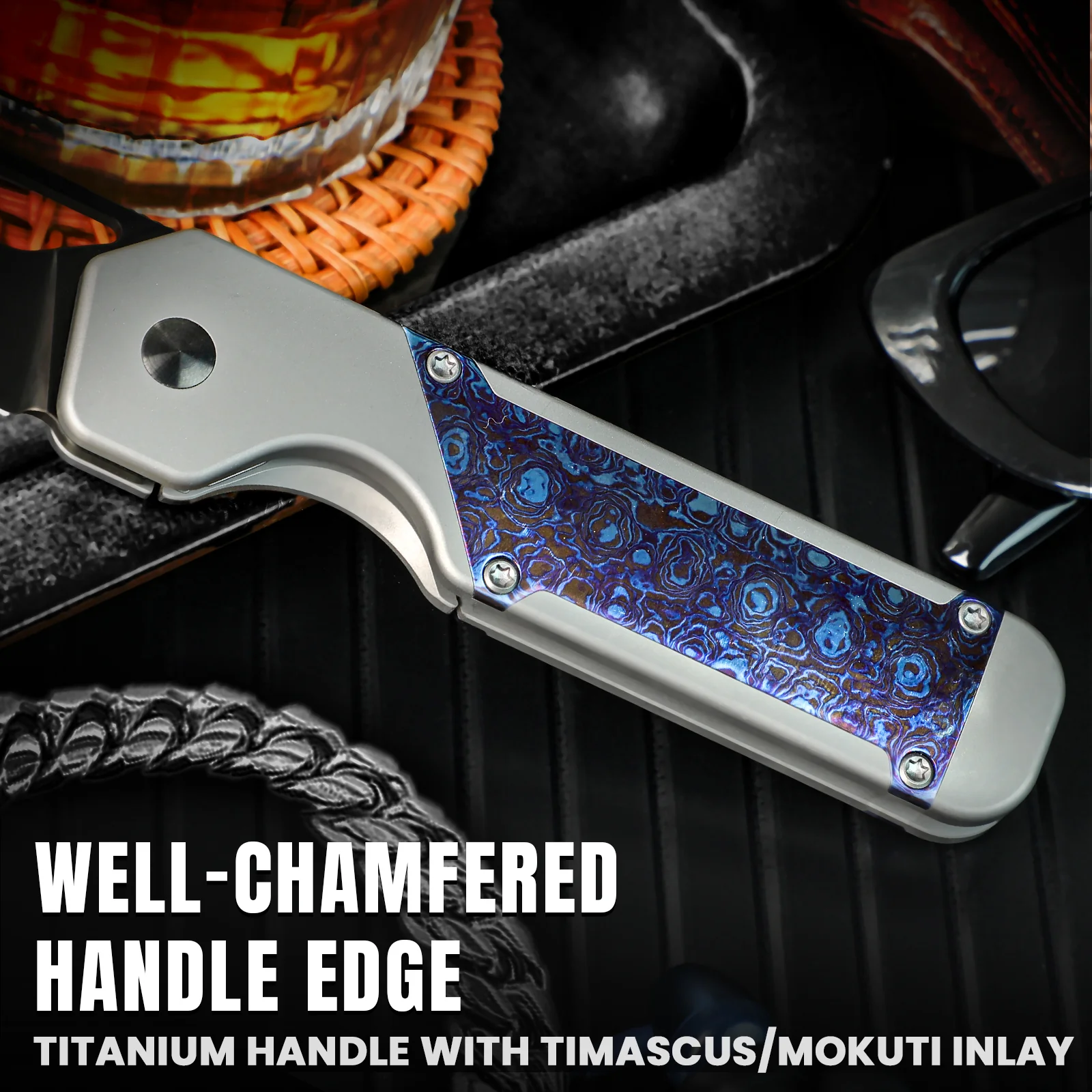 Militaw® | DLC M390 | Titanium & Timascus| Exclusive | Limited Edition | KizerB™ 3634A6 - Image 10