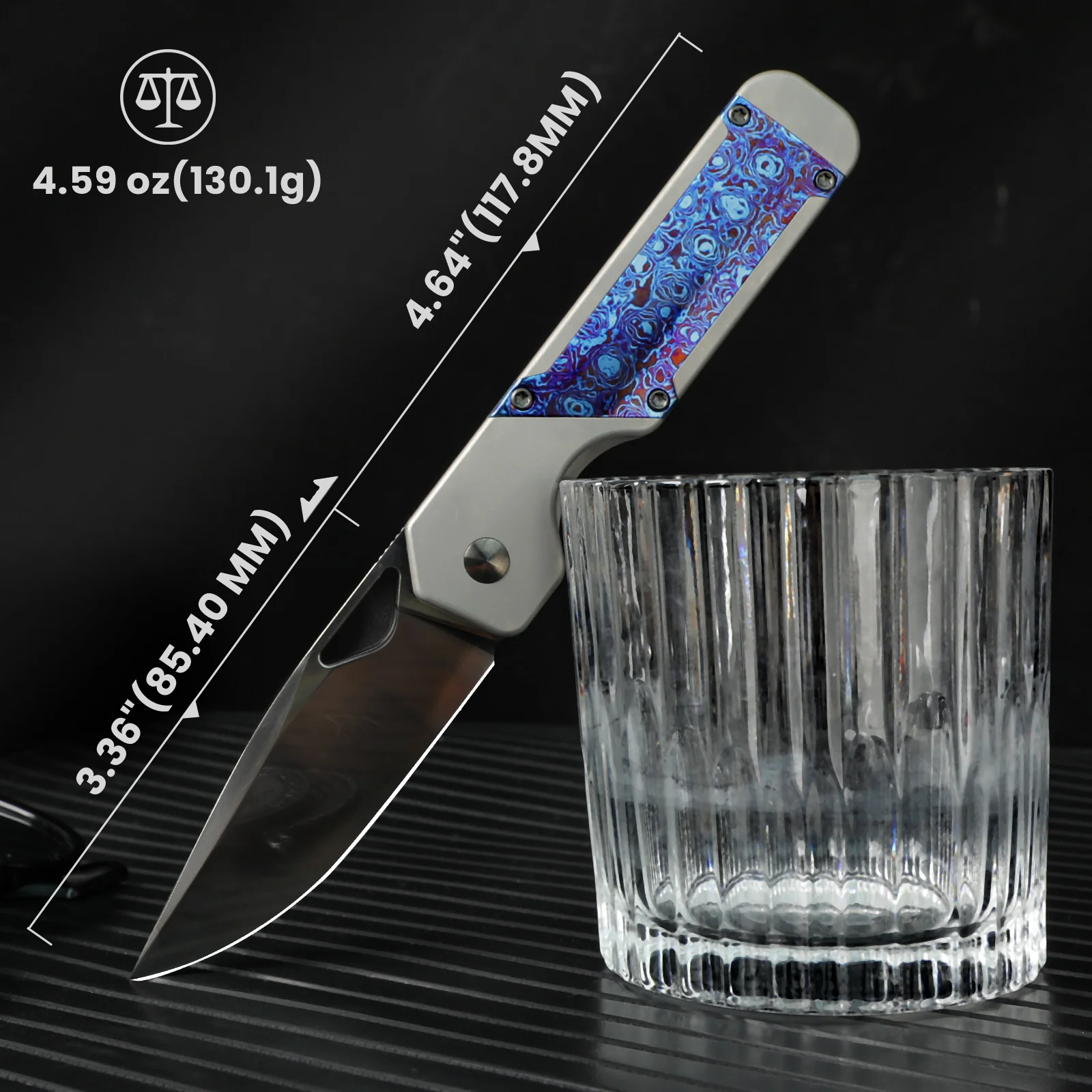 Militaw® | DLC M390 | Titanium & Timascus| Exclusive | Limited Edition | KizerB™ 3634A6 - Image 15