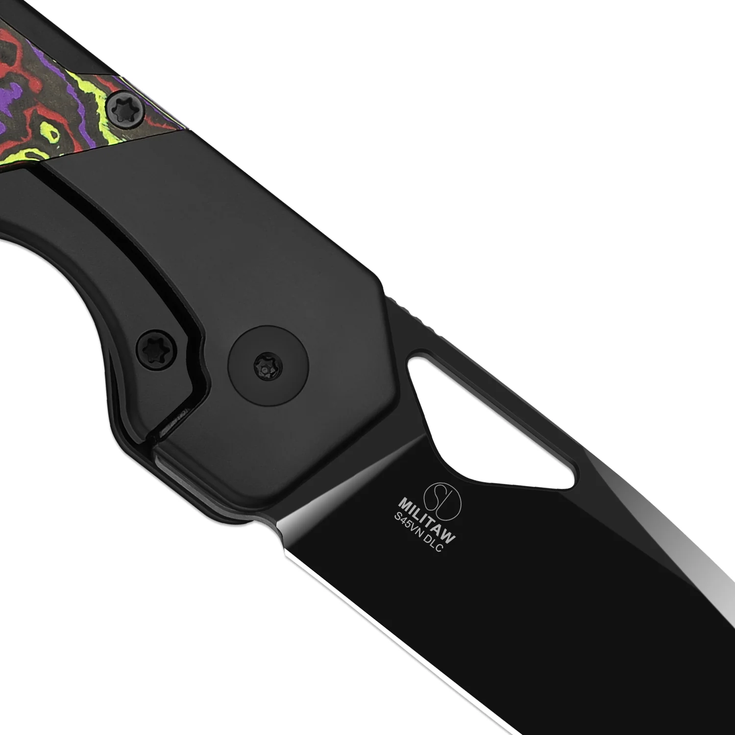 Militaw® | S45VN | Polished DLC Ultra | Titanium+KizerNova™ Joker Carbon Fiber| KizerB™ 3634A9 - Image 5