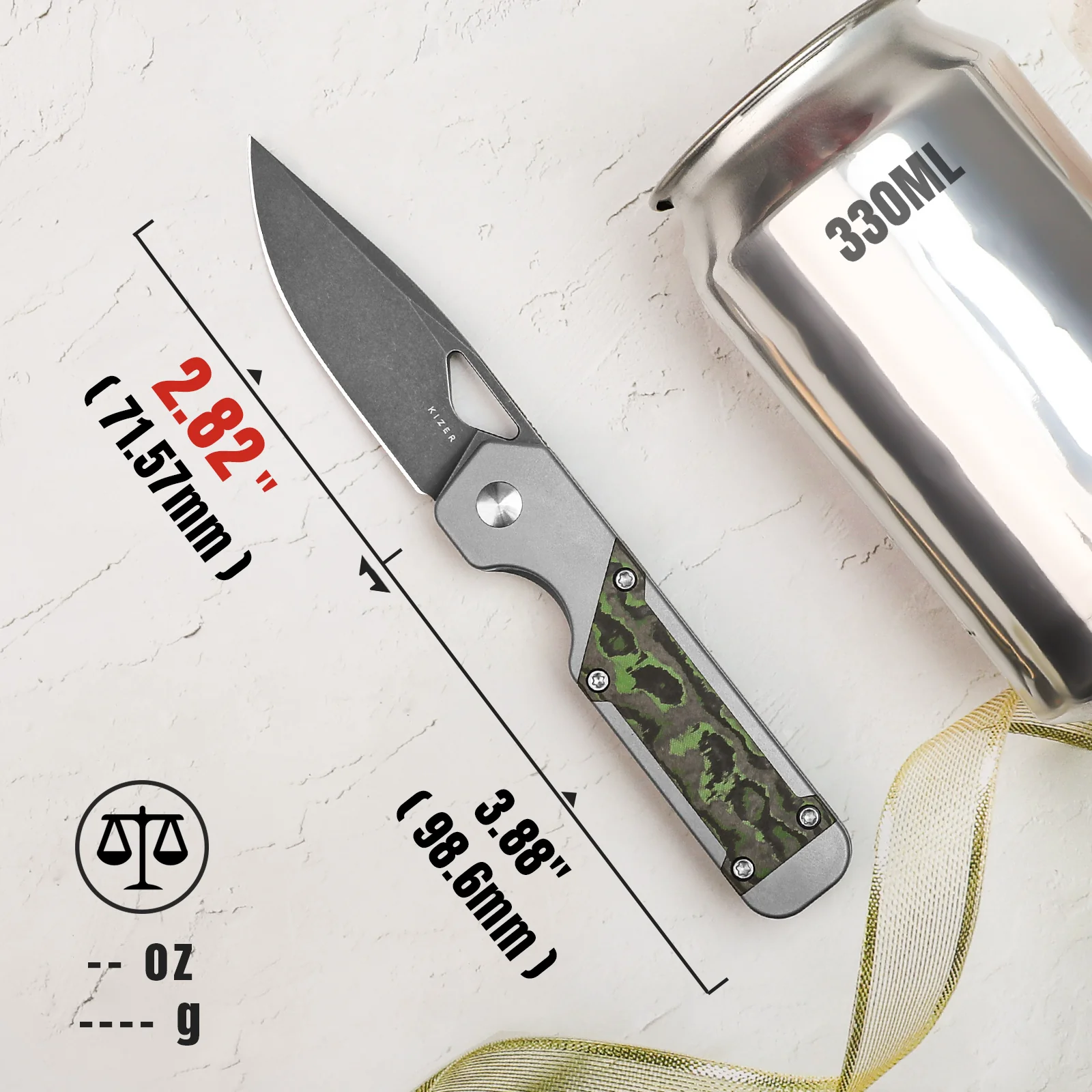 Mini Militaw® | S45VN | Titanium+Jungle Wear | KizerB™ 3634SA2 - Image 13