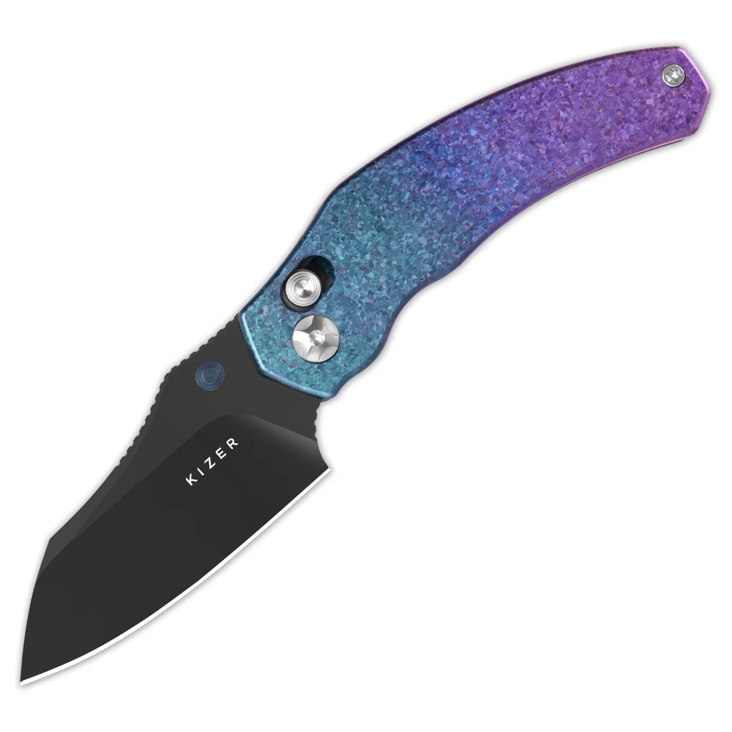 Mini Bulldog | S45VN | Titanium & Crystallized Titanium | KizerB™ 3672SA1 - Image 3