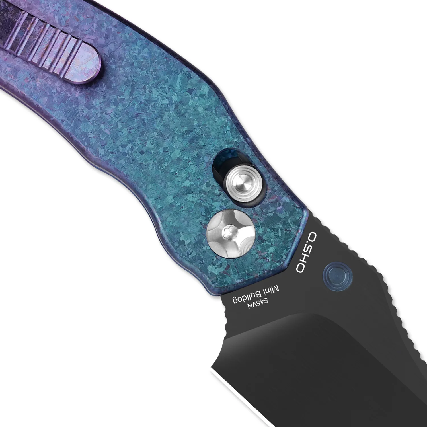 Mini Bulldog | S45VN | Titanium & Crystallized Titanium | KizerB™ 3672SA1 - Image 6