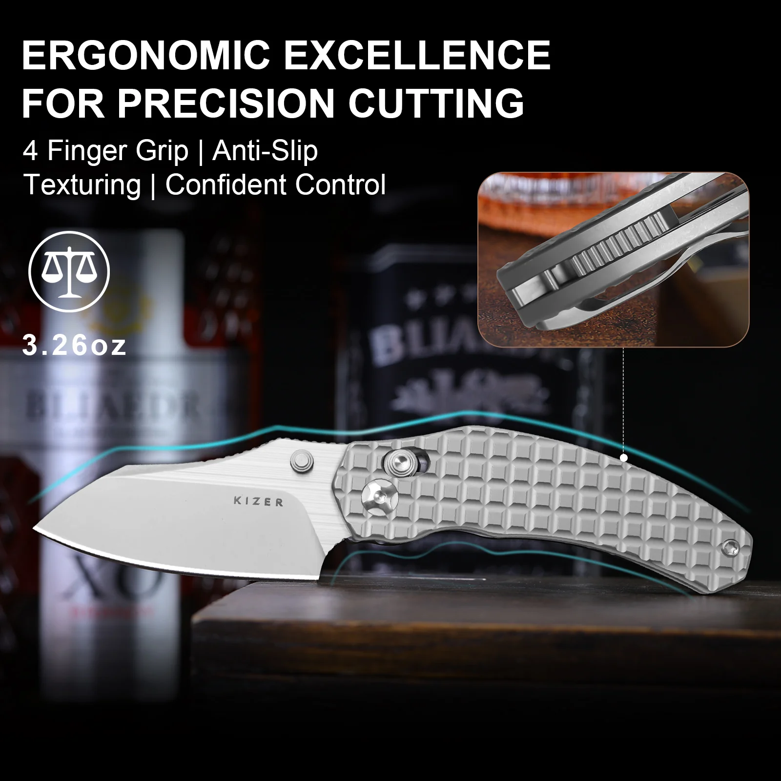 Mini Bulldog | S45VN | Titanium | KizerB™ 3672SA2 - Image 15