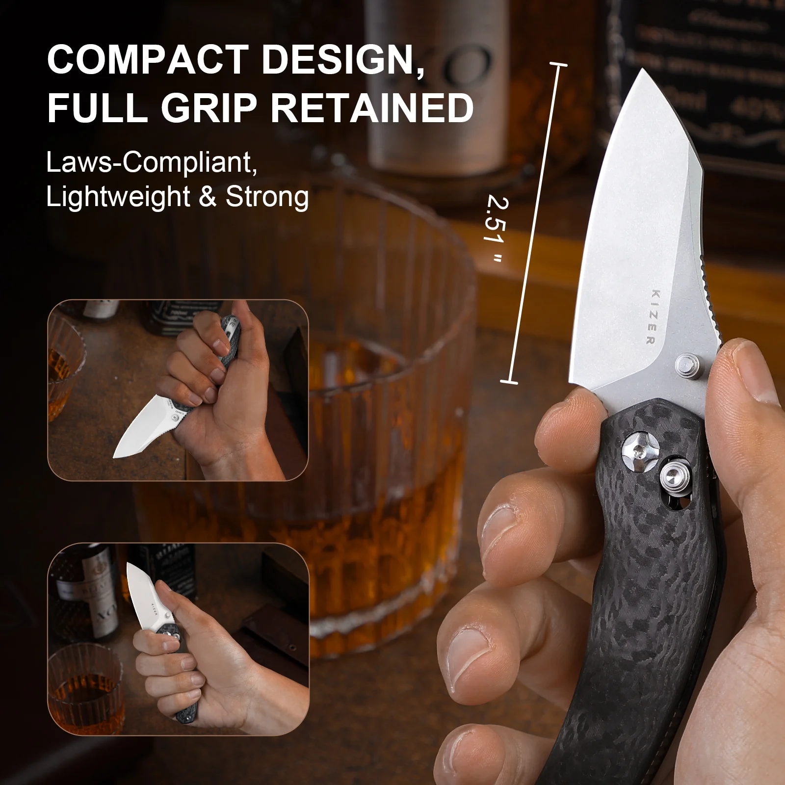 Mini Bulldog | S45VN | Carbon Fiber | KizerB™ 3672SA3 - Image 12