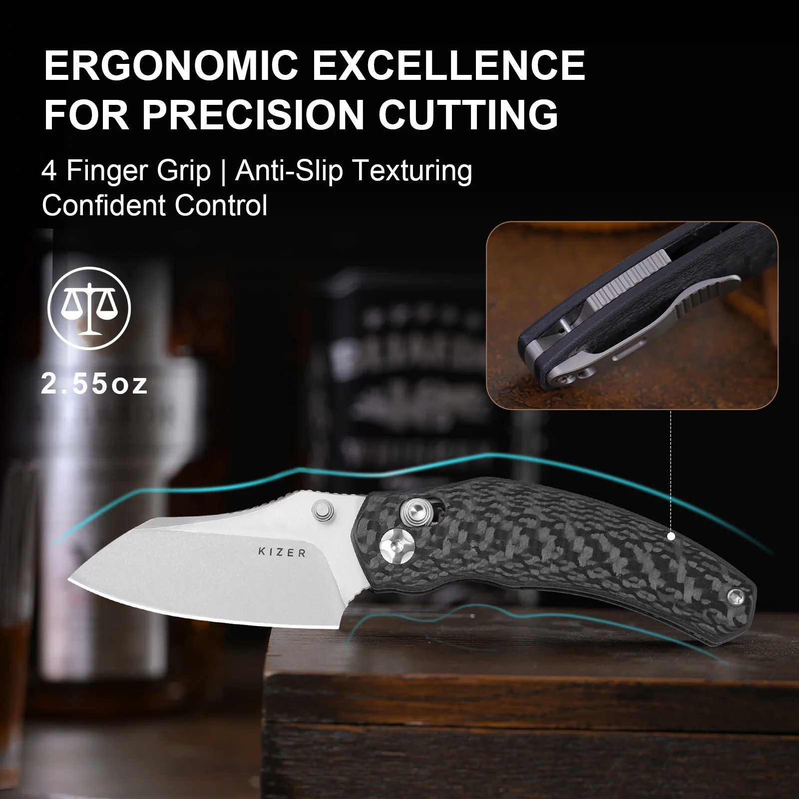 Mini Bulldog | S45VN | Carbon Fiber | KizerB™ 3672SA3 - Image 14
