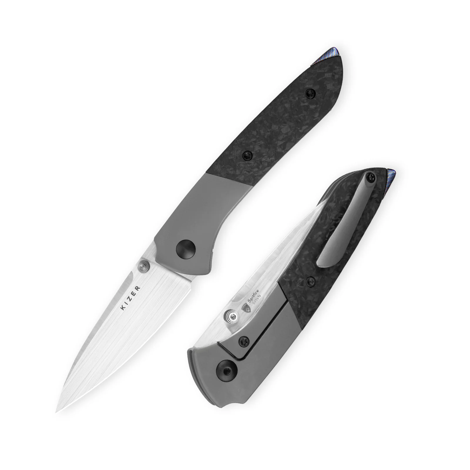 Spitfire | S35VN | Titanium & Carbon Fiber | KizerB™ 3690A1 - Image 2