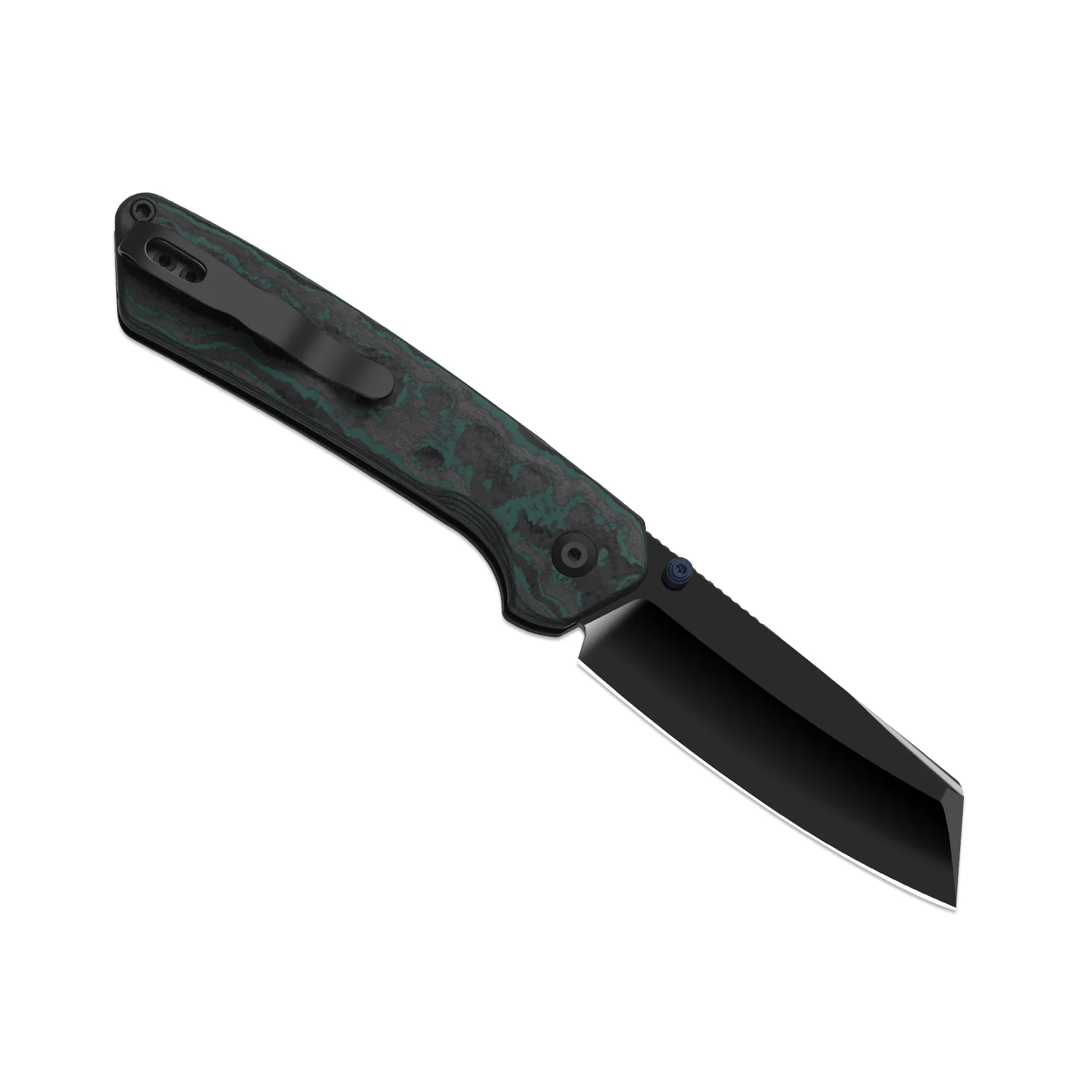 Madrac | Kizer Button Liner Lock™ | CamoCarbon Brittany Blue | S45VN + Hollow Grind + Polished DLC Ultra | KizerB™ 3693A3 - Image 3