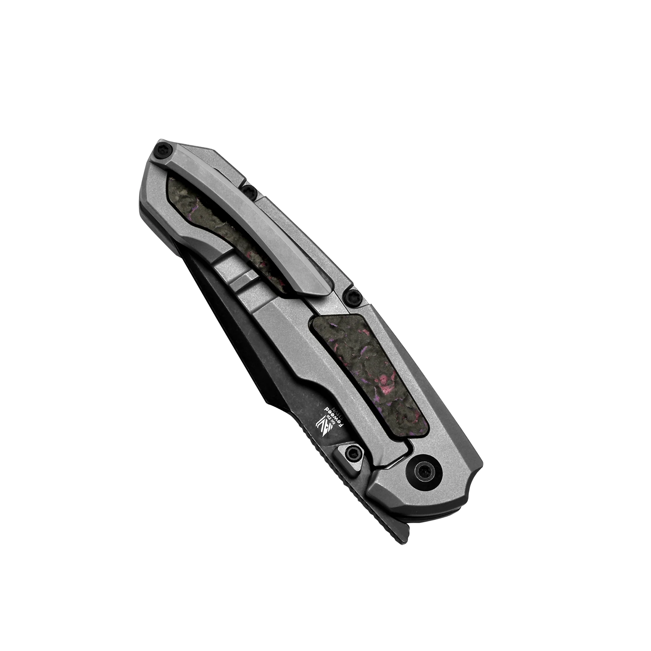 Feweed | S35VN | Titanium+ Fat Carbon（Purple haze）| KizerB™ 3694A1 - Image 6