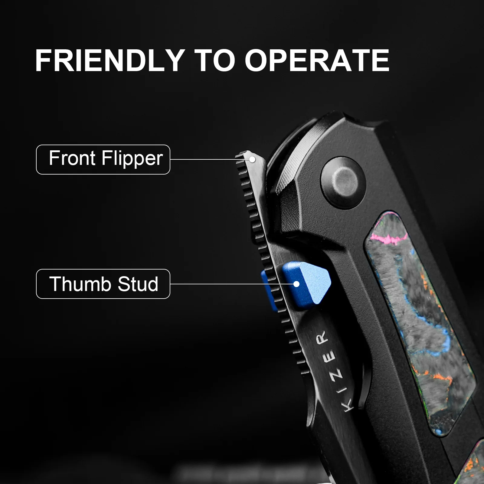 Feweed | S45VN | Titanium(Camo Carbon 80s)| KizerB™ 3694A3 - Image 13