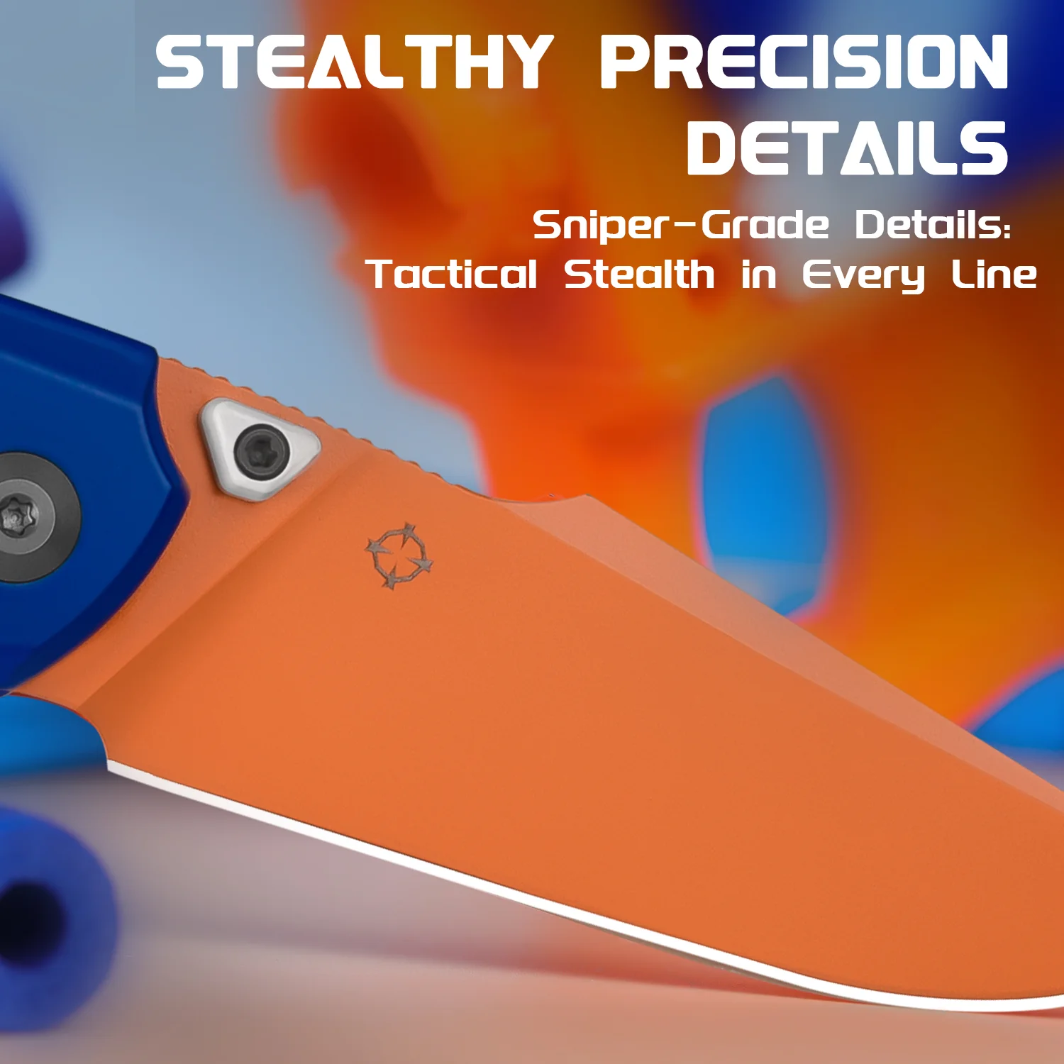 Feweed | S35VN | Blue & Orange Handle | KizerB™ 3694A8 - Image 14
