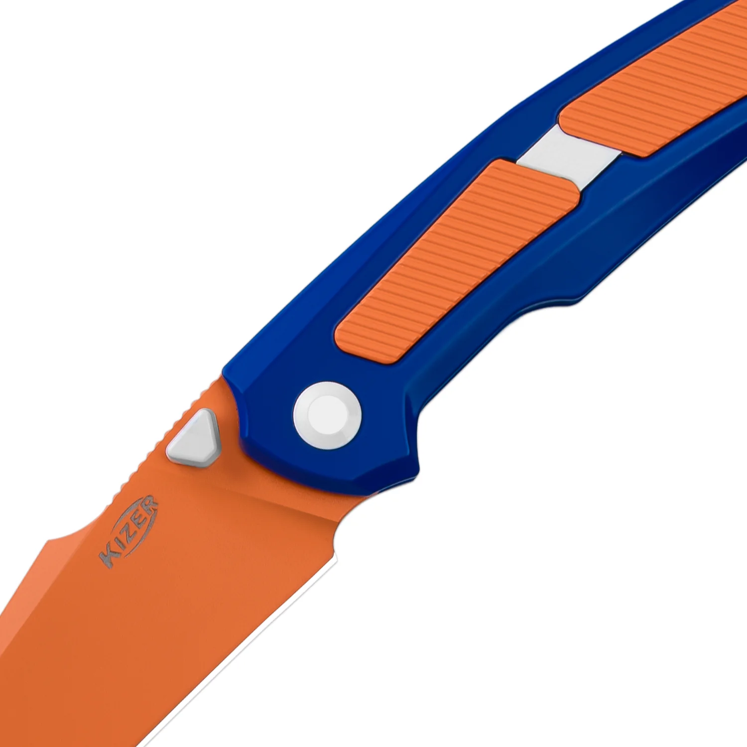 Feweed | S35VN | Blue & Orange Handle | KizerB™ 3694A8 - Image 5