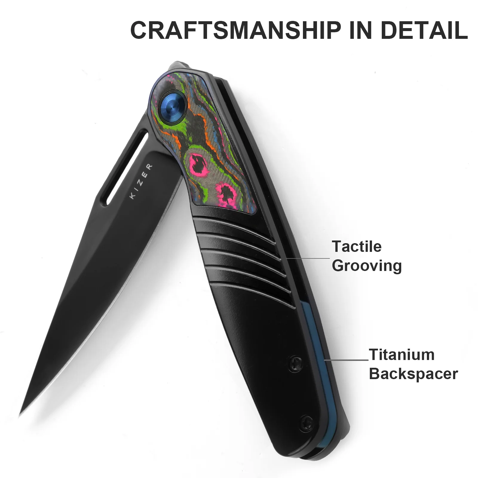 Raze | S45VN | Titanium & Camo Carbon | KizerB™ 3720A1 - Image 12