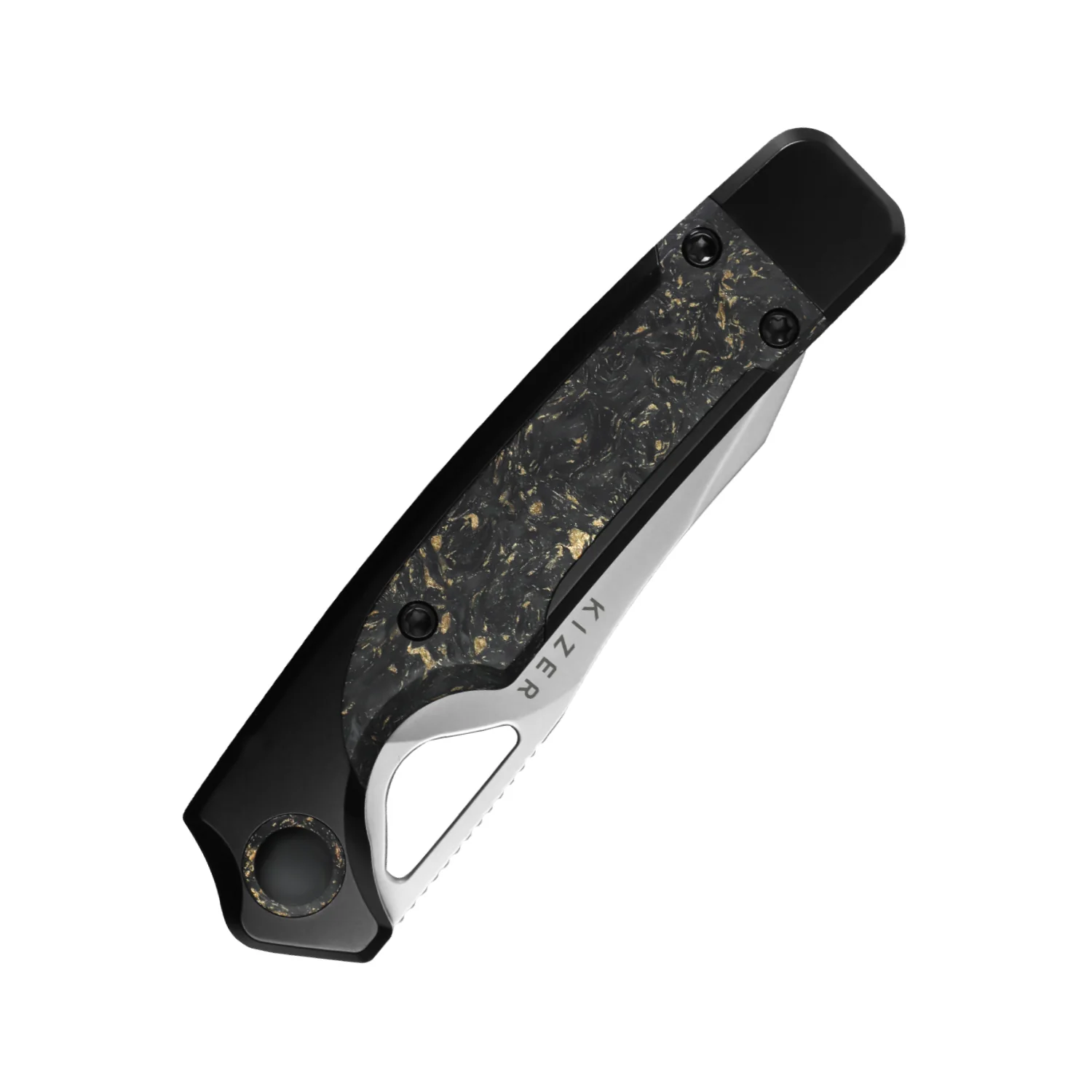 Ara | S45VN | Titanium & Carbon Fiber Gold Flake | KizerB™ 3729A1 - Image 8