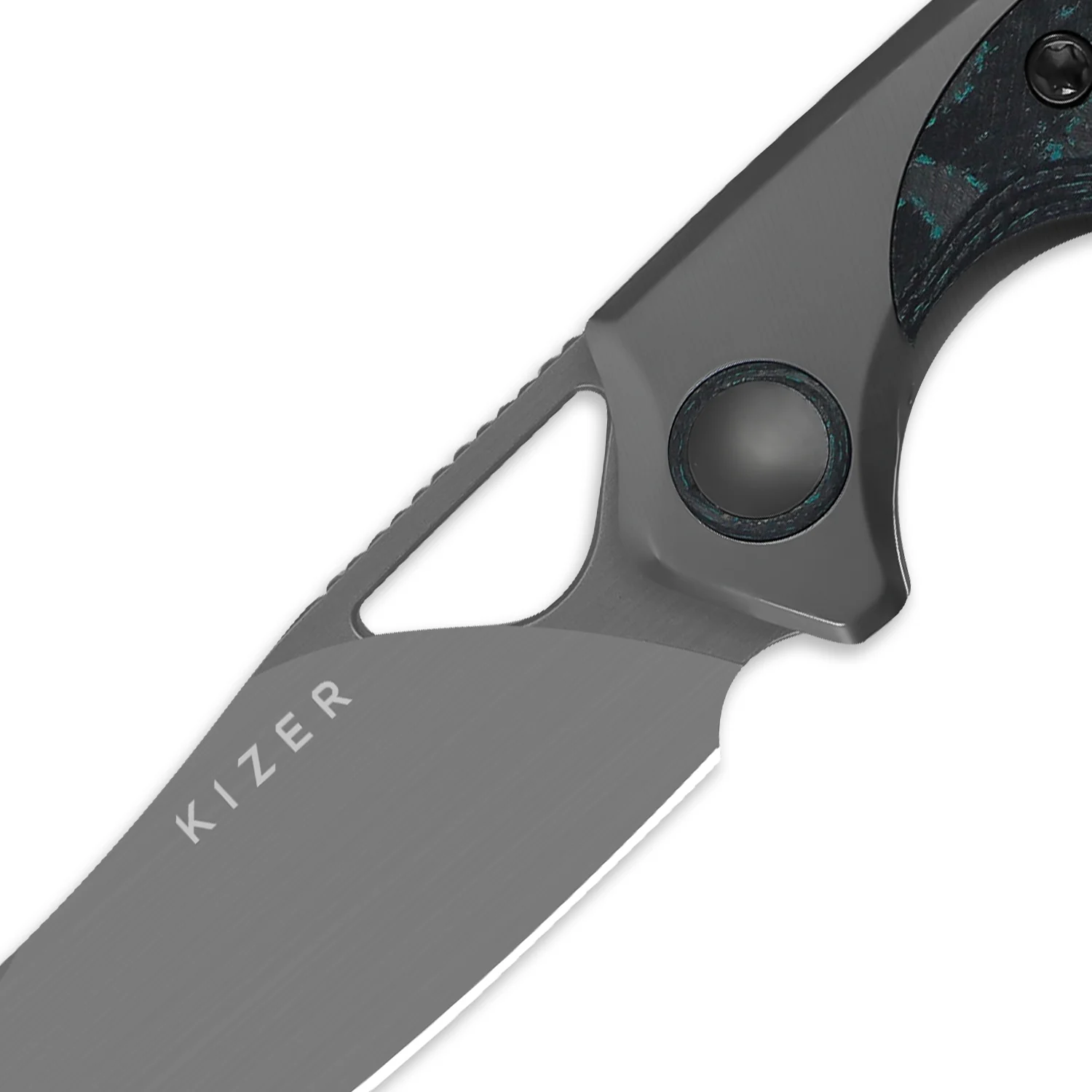Ara | S45VN | Titanium & Camo Carbon Brittany Blue | KizerB™ 3729A2 - Image 5