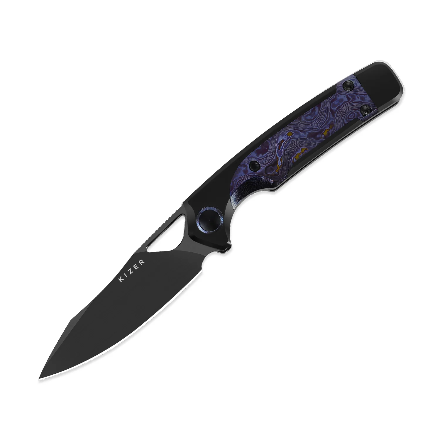 Ara | CPM CruWear | Titanium & Timascus | KizerB™ 3729A4 - Image 3