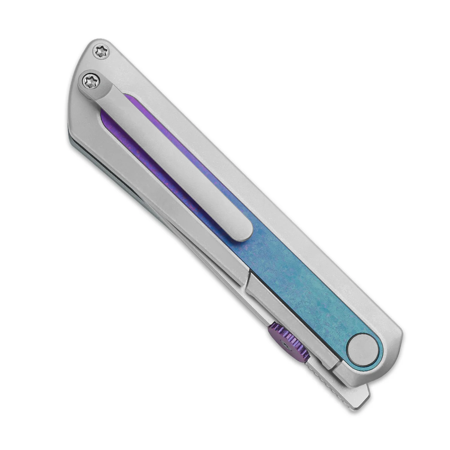 Quoll | S45VN | Titanium & Crystallized Titanium | Stonewashed | KizerB™ 3733A2 - Image 10