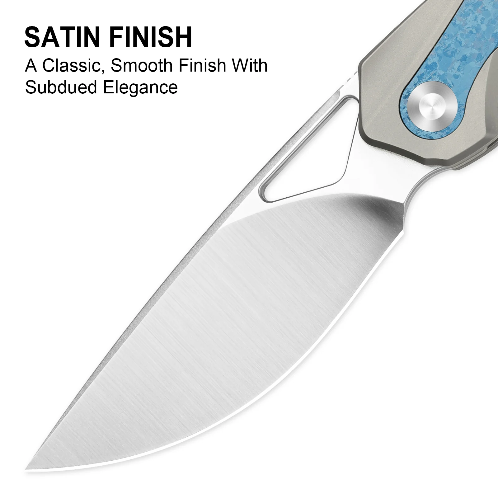 Topsail | S45VN | Titanium & Crystallized Titanium | Front Flipper | KizerB™ 3735A1 - Image 15