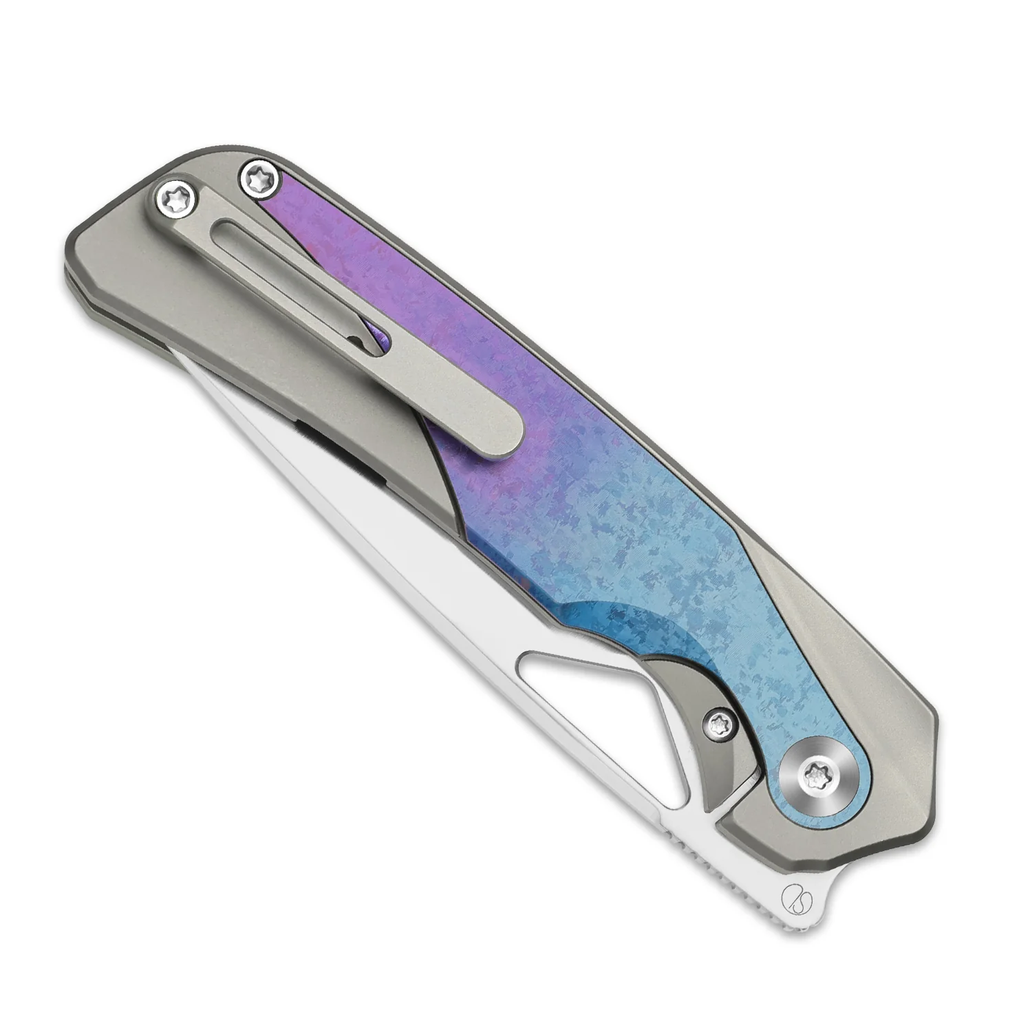 Topsail | S45VN | Titanium & Crystallized Titanium | Front Flipper | KizerB™ 3735A1 - Image 6