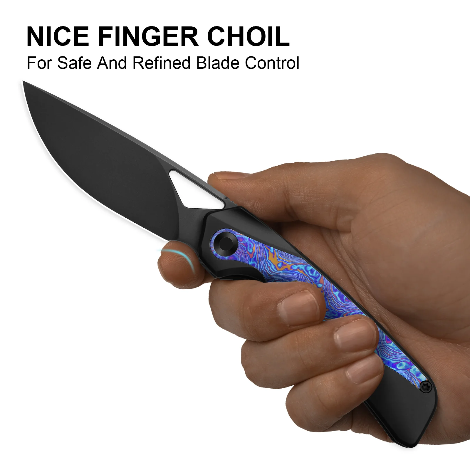 Topsail | S45VN | Titanium & Timascus | Matte DLC Ultra | Front Flipper | KizerB™ 3735A2 - Image 11