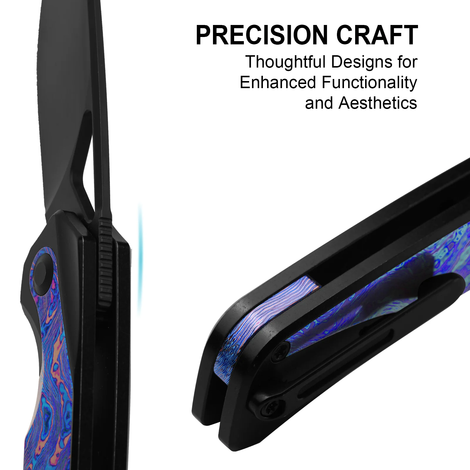 Topsail | S45VN | Titanium & Timascus | Matte DLC Ultra | Front Flipper | KizerB™ 3735A2 - Image 13