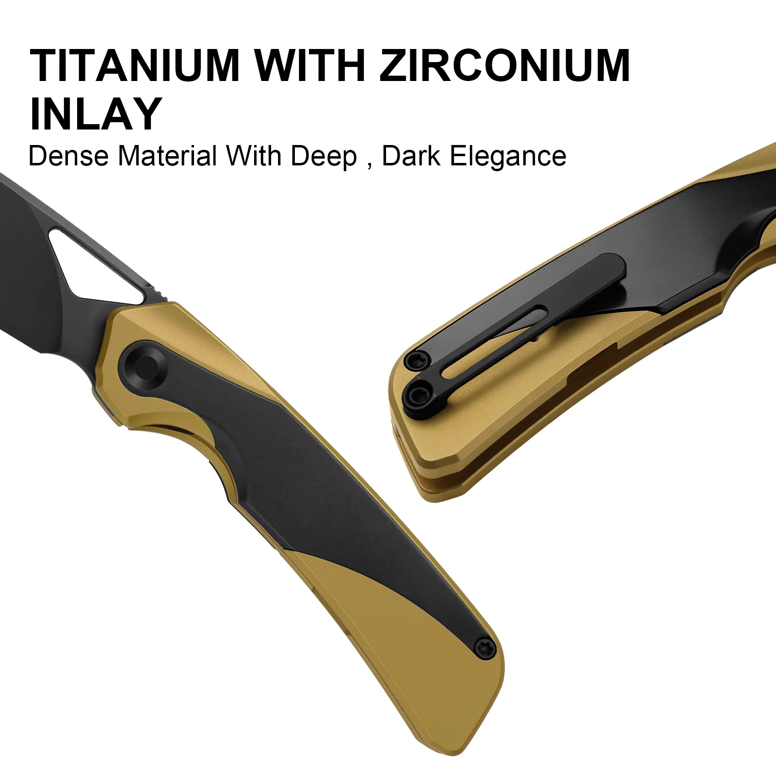 Topsail | M390 | Titanium + Stark Black Zirconium | Matte DLC Ultra | Front Flipper | KizerB™ 3735A3 - Image 16