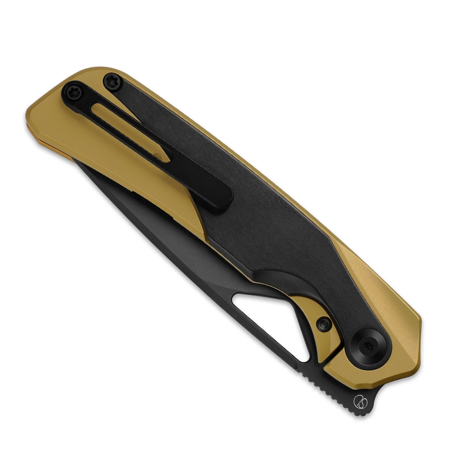 Topsail | M390 | Titanium + Stark Black Zirconium | Matte DLC Ultra | Front Flipper | KizerB™ 3735A3 - Image 6