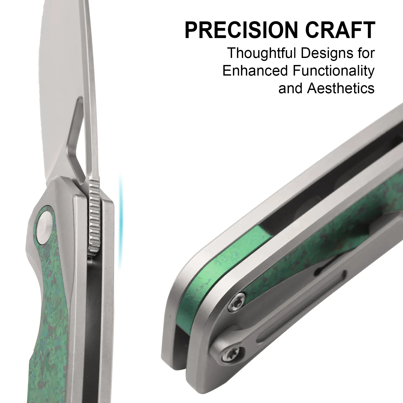 Topsail | M390 | Titanium & Crystallized Titanium | Front Flipper | KizerB™ 3735A4 - Image 13