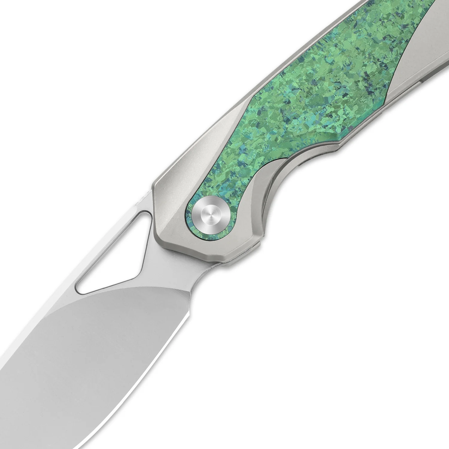 Topsail | M390 | Titanium & Crystallized Titanium | Front Flipper | KizerB™ 3735A4 - Image 7