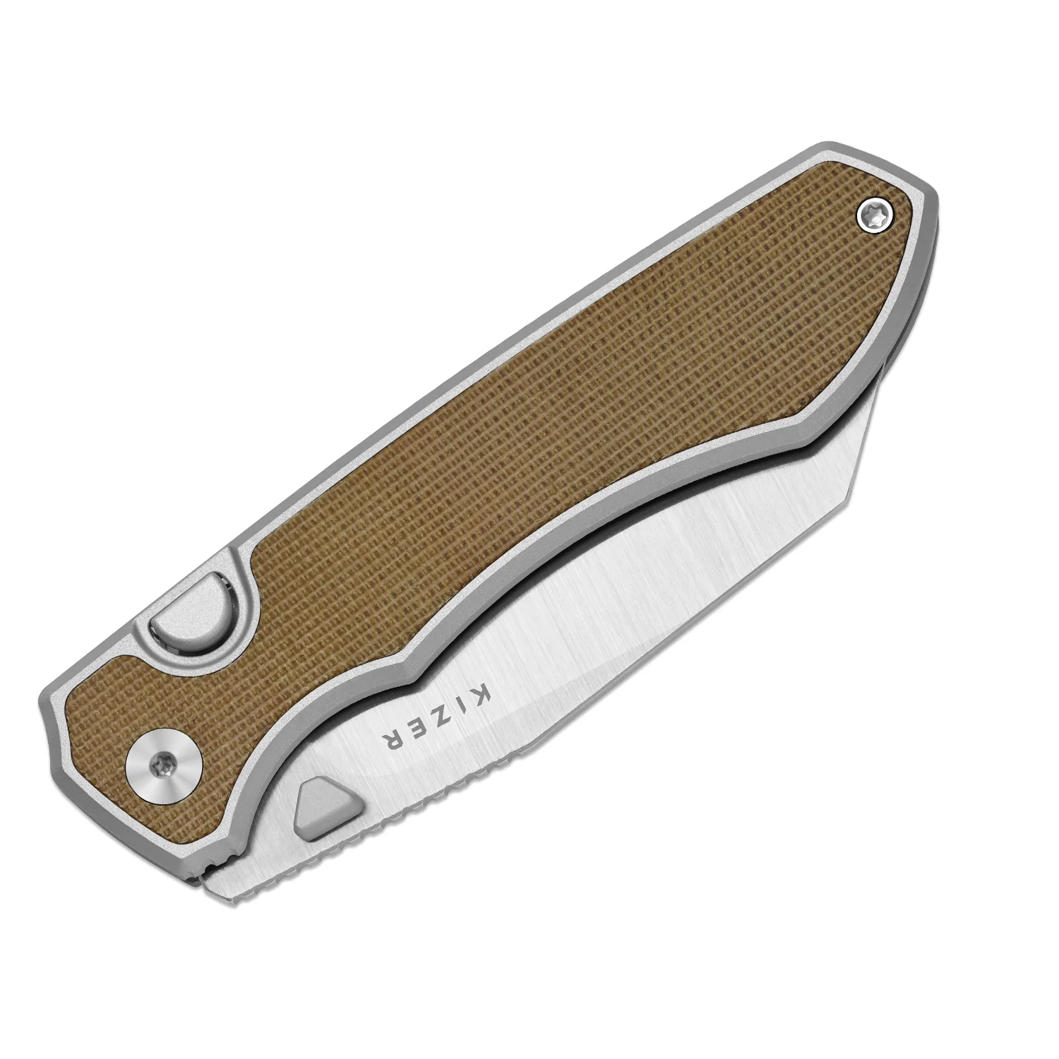 Wharning | Kizer Button Liner Lock™ | WHARNCLIFF | S45VN | KizerB™ 3738A1 - Image 4