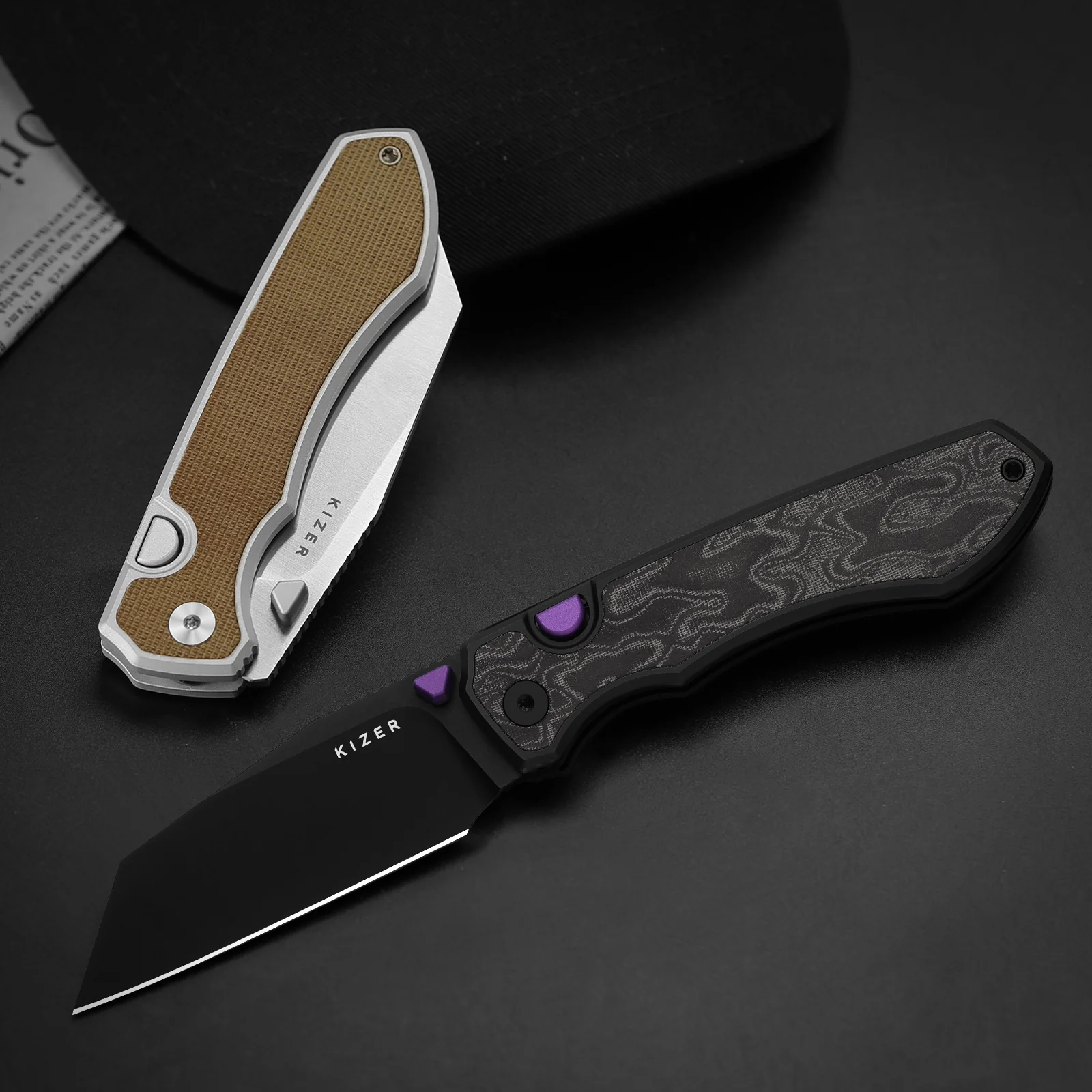 Wharning | Kizer Button Liner Lock™ | WHARNCLIFF | S45VN | KizerB™ 3738A1 - Image 8