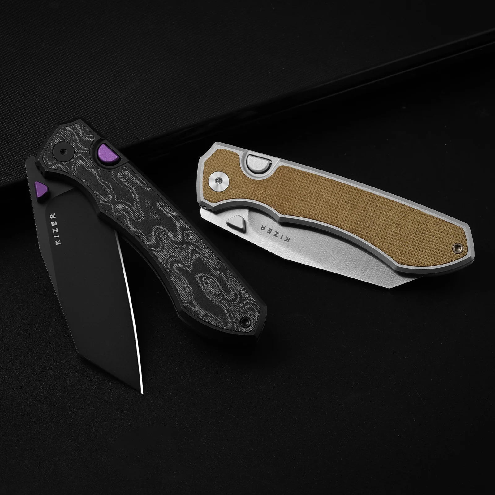Wharning | Kizer Button Liner Lock™ | WHARNCLIFF | S45VN | KizerB™ 3738A1 - Image 9