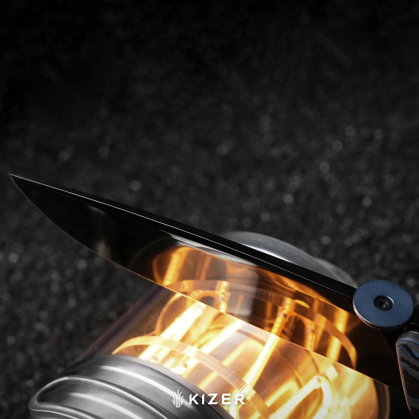 Sable Chief | K390 | Polished DLC Ultra | Titanium & CamoCarbon Damtanium | KizerB™ 3745A1 - Image 10