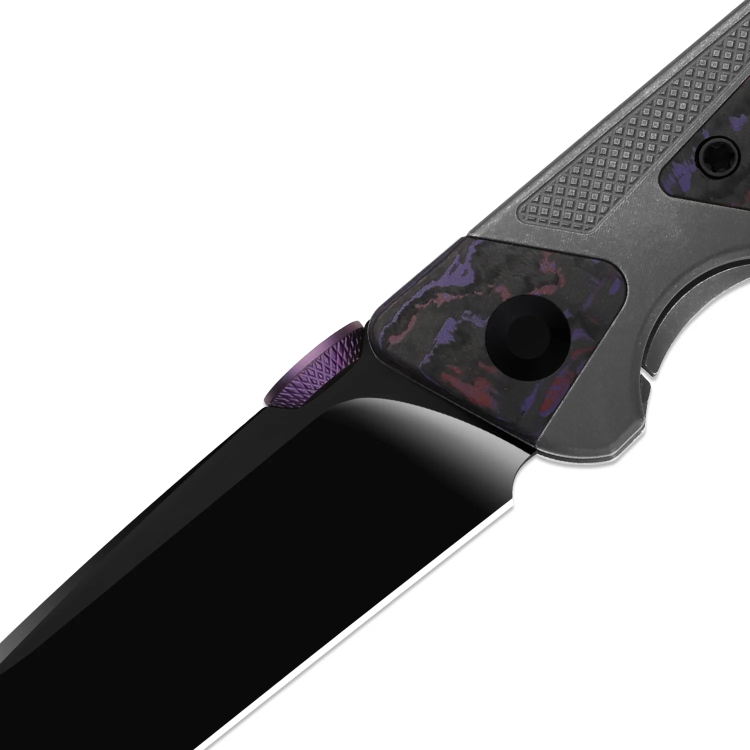Sable Chief | K390 | Polished DLC Ultra | Titanium & FatCarbon Purple Haze | KizerB™ 3745A2 - Image 6