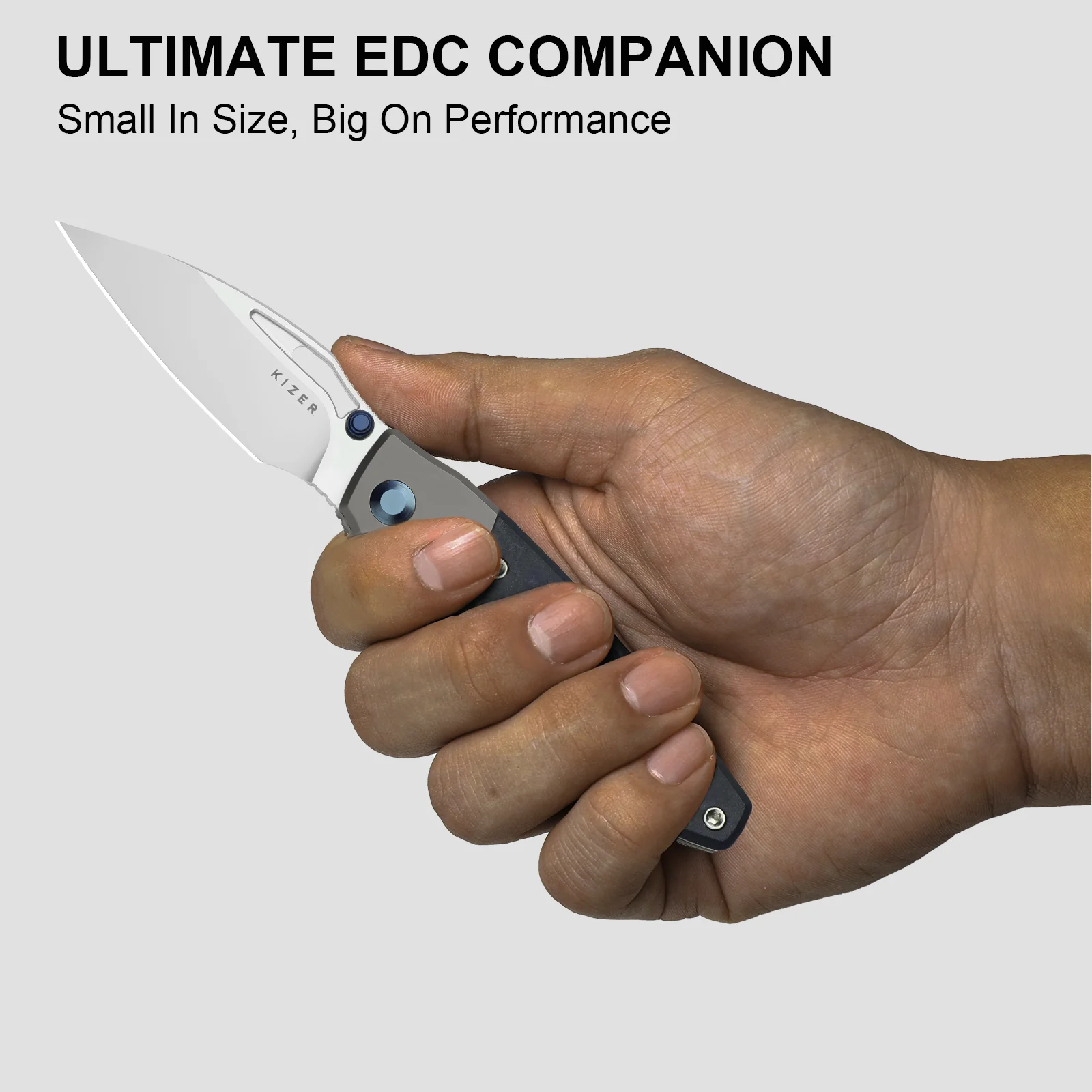Shrike | S45VN | Titanium & Richlite | Front Flipper | KizerB™ 3746A3 - Image 14