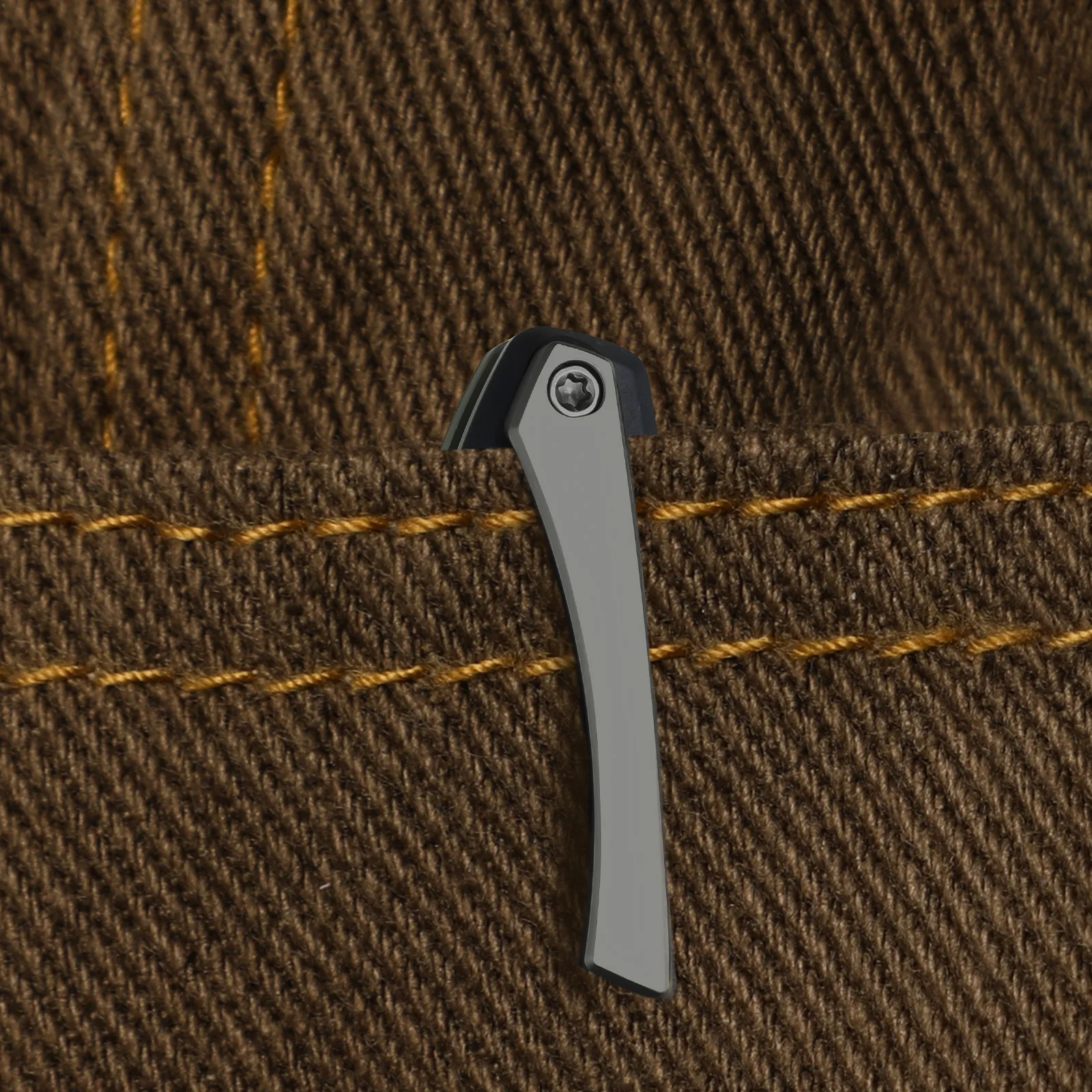 Shrike | S45VN | Titanium & Richlite | Front Flipper | KizerB™ 3746A3 - Image 17