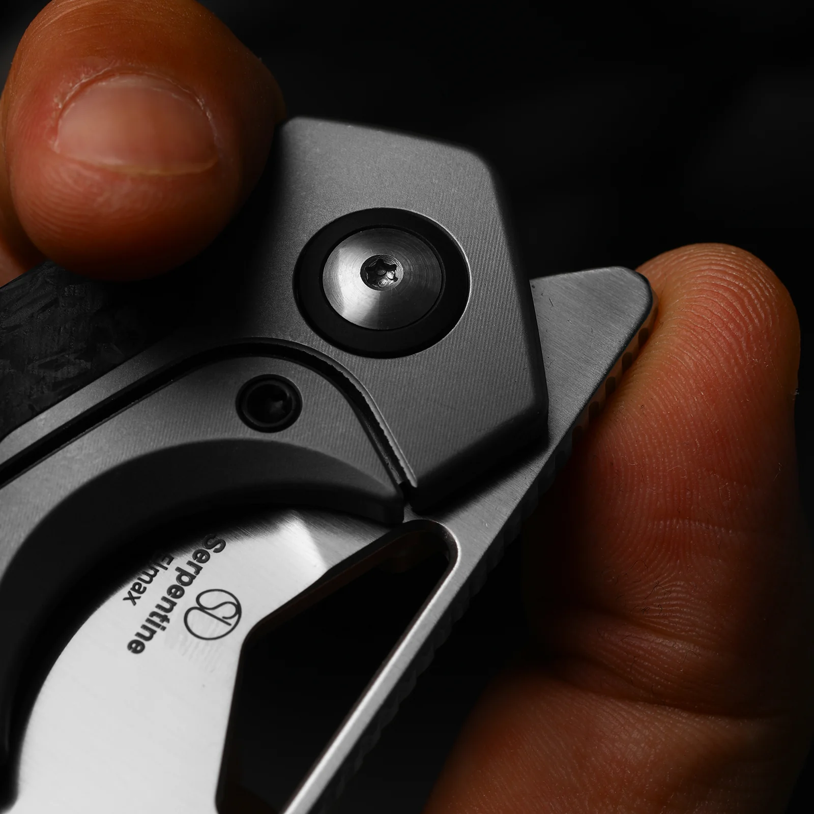 Serpentine | Jonathan Styles | M390 | Thumb Hole & Front Flipper | Frame Lock | KizerB™ 3759FDA3 - Image 11