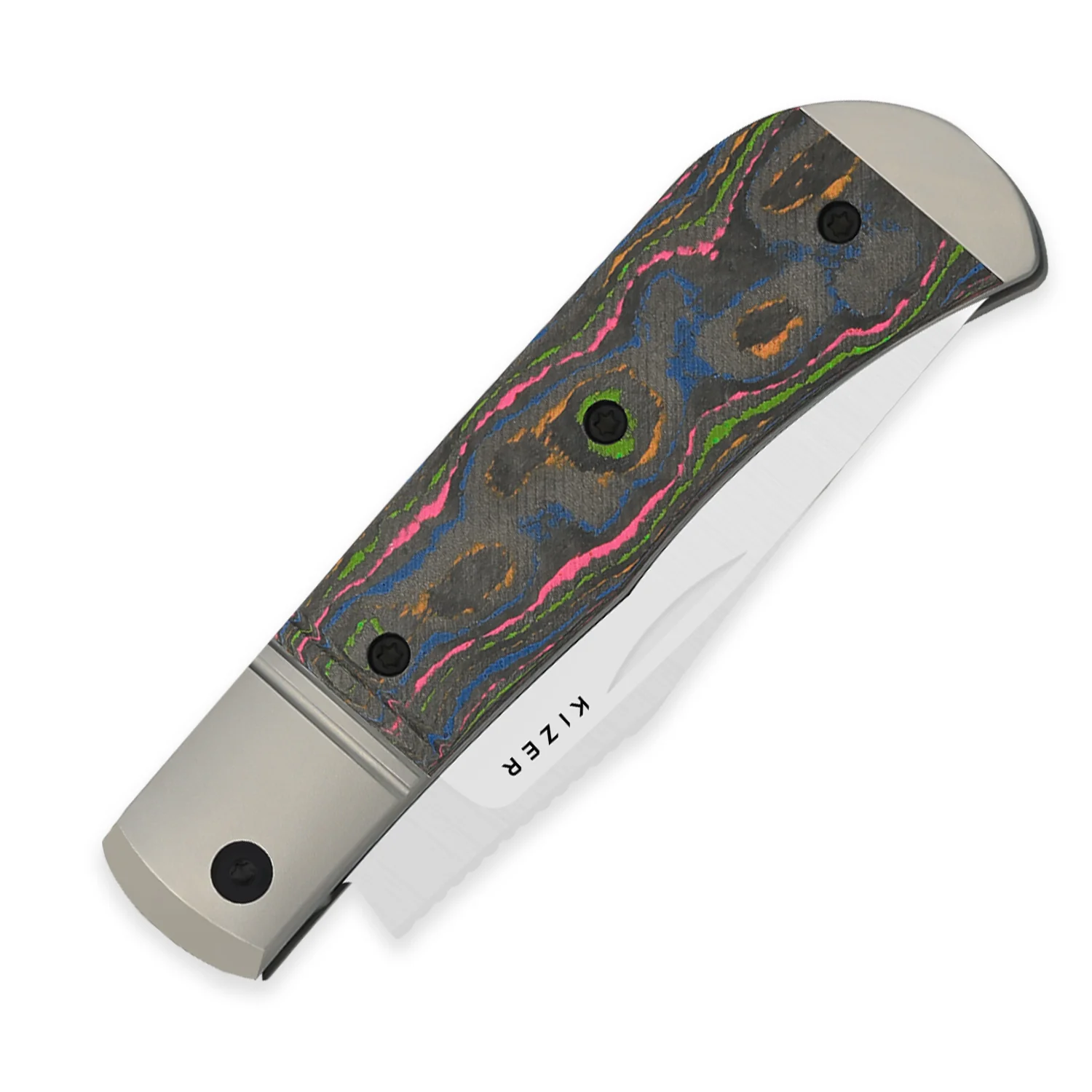 Trestle | M390 | Titanium & Camo 80s | KizerB™ 3761A2 - Image 7