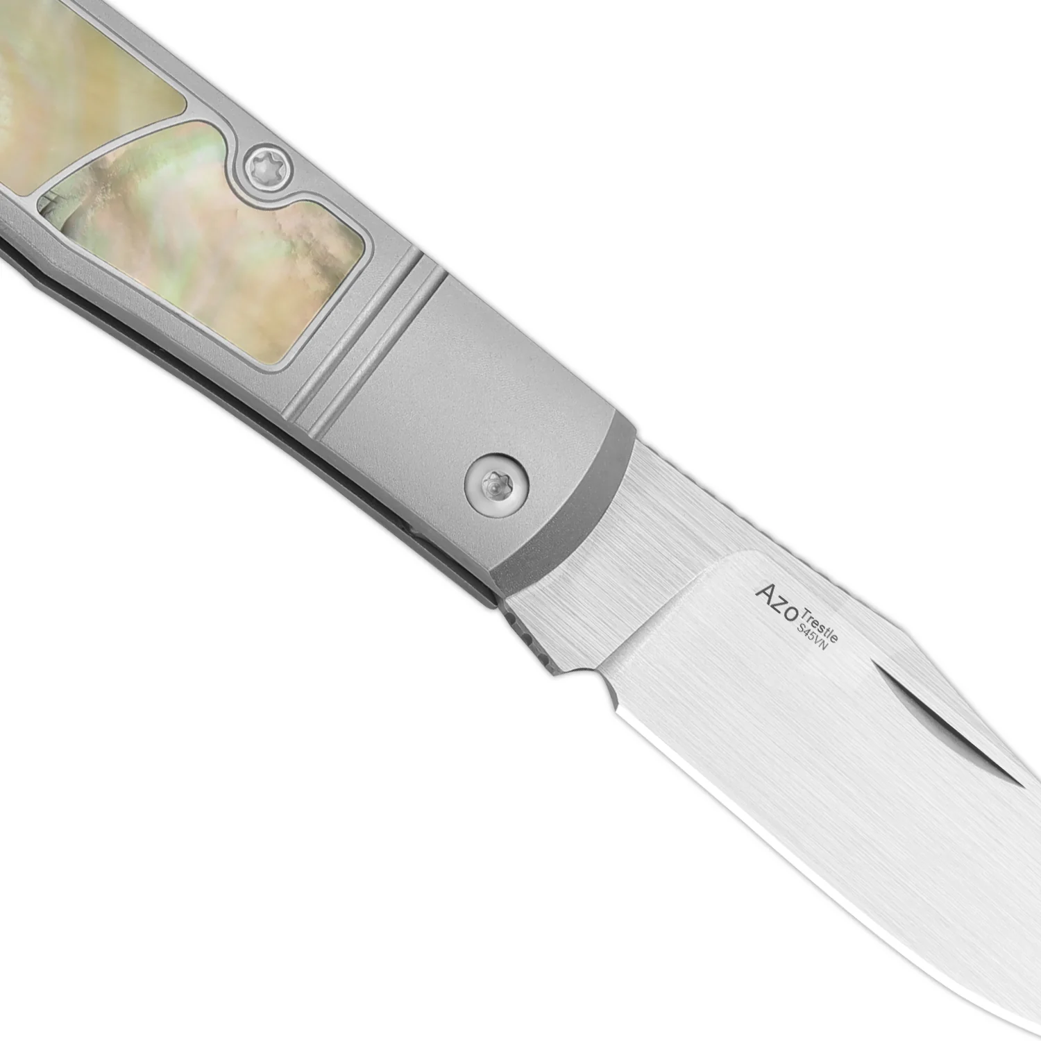 Trestle | S45VN | Titanium & Mother of Pearl | KizerB™ 3761A3 - Image 6