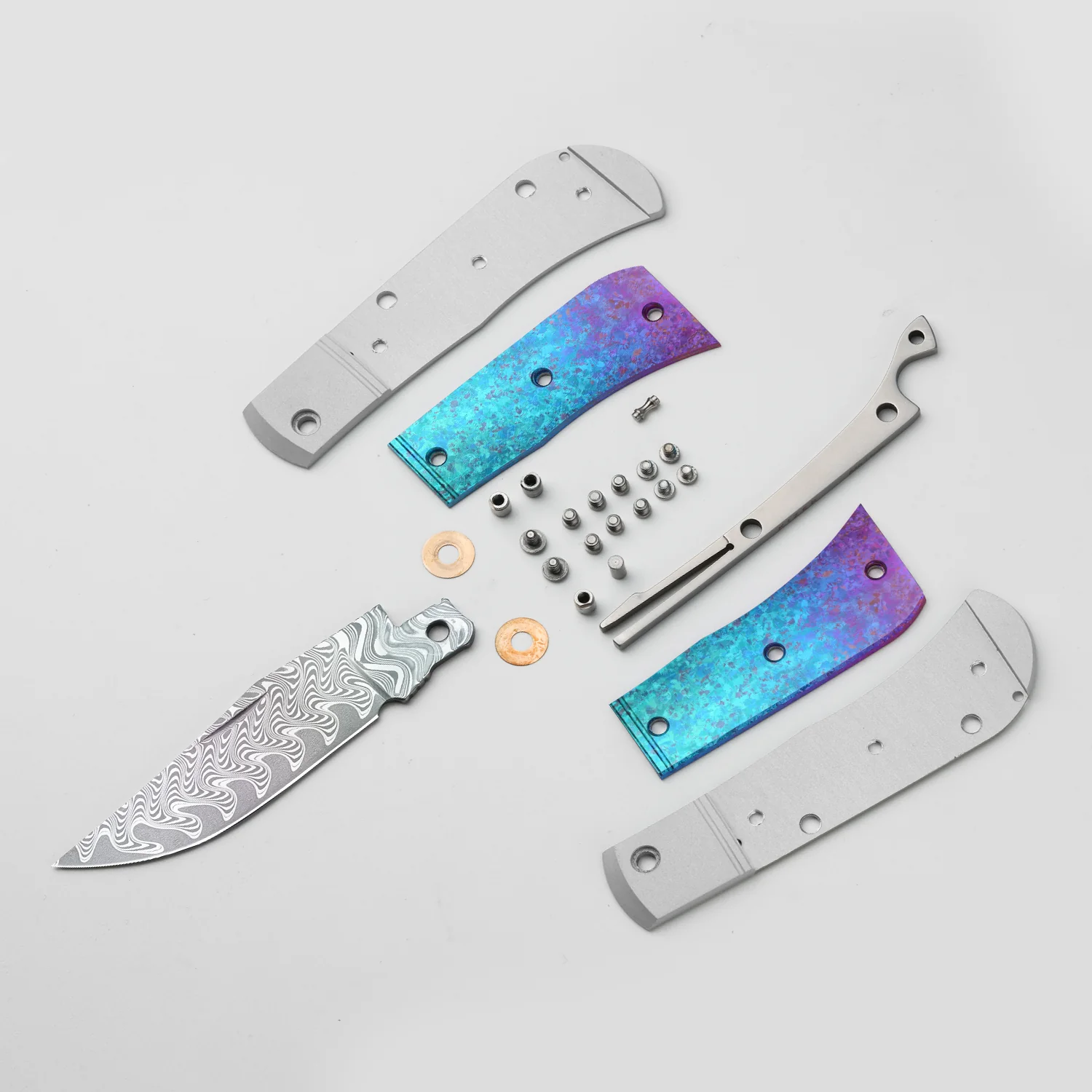Trestle | Damascus | Aluminum & Crystallized Titanium | KizerB™ 3761A4 | Limited - Image 16