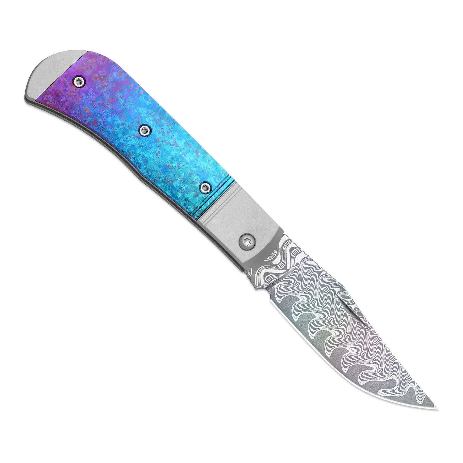 Trestle | Damascus | Aluminum & Crystallized Titanium | KizerB™ 3761A4 | Limited - Image 4