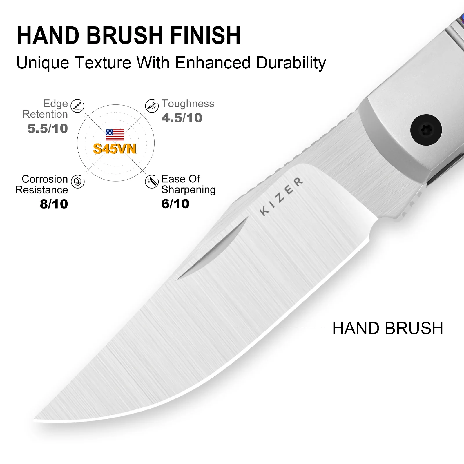 Trestle | S45VN | Titanium & Timascus | KizerB™ 3761A5 | Limited - Image 16