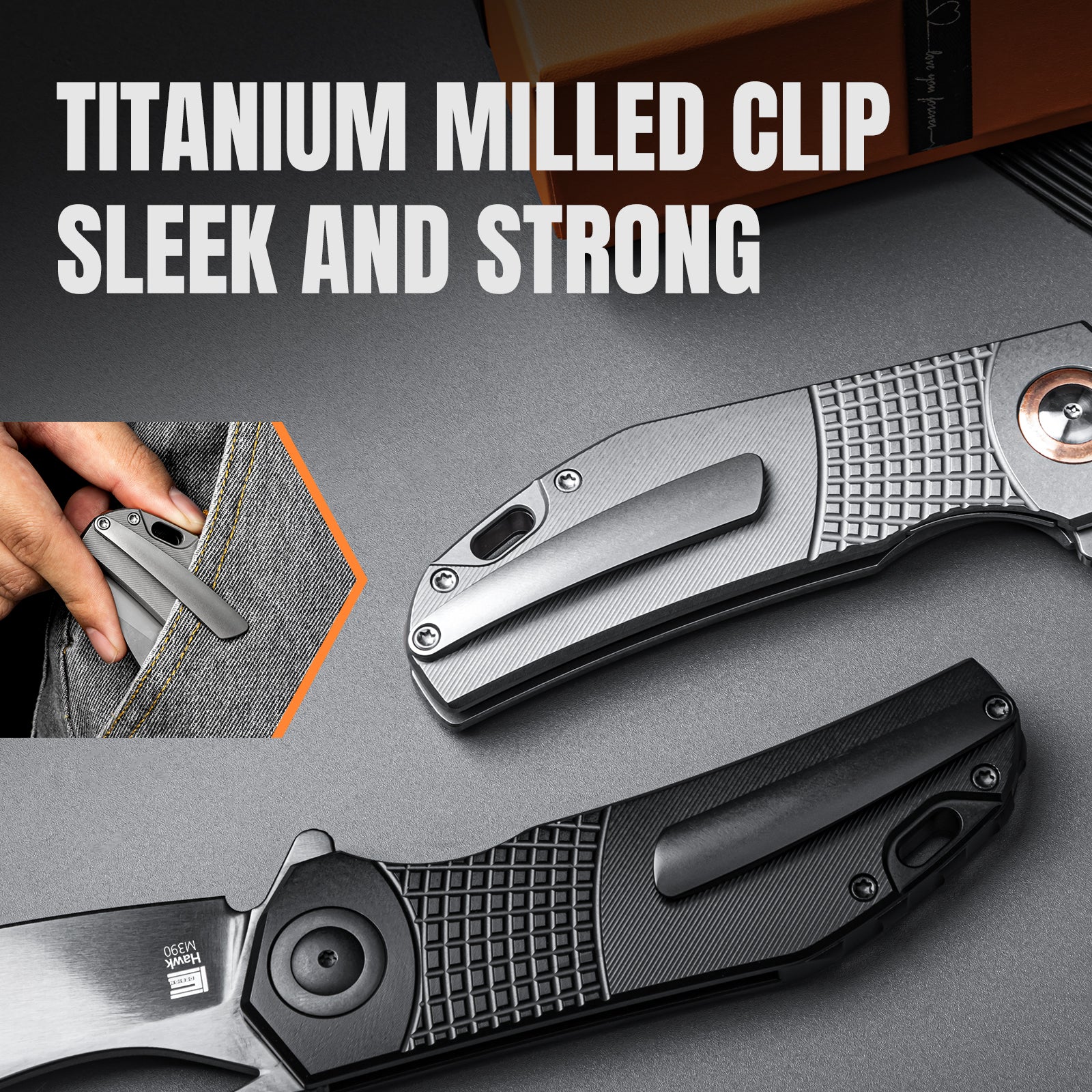 Hawk | S45VN | Titanium | KizerB™ 4683A2 - Image 16