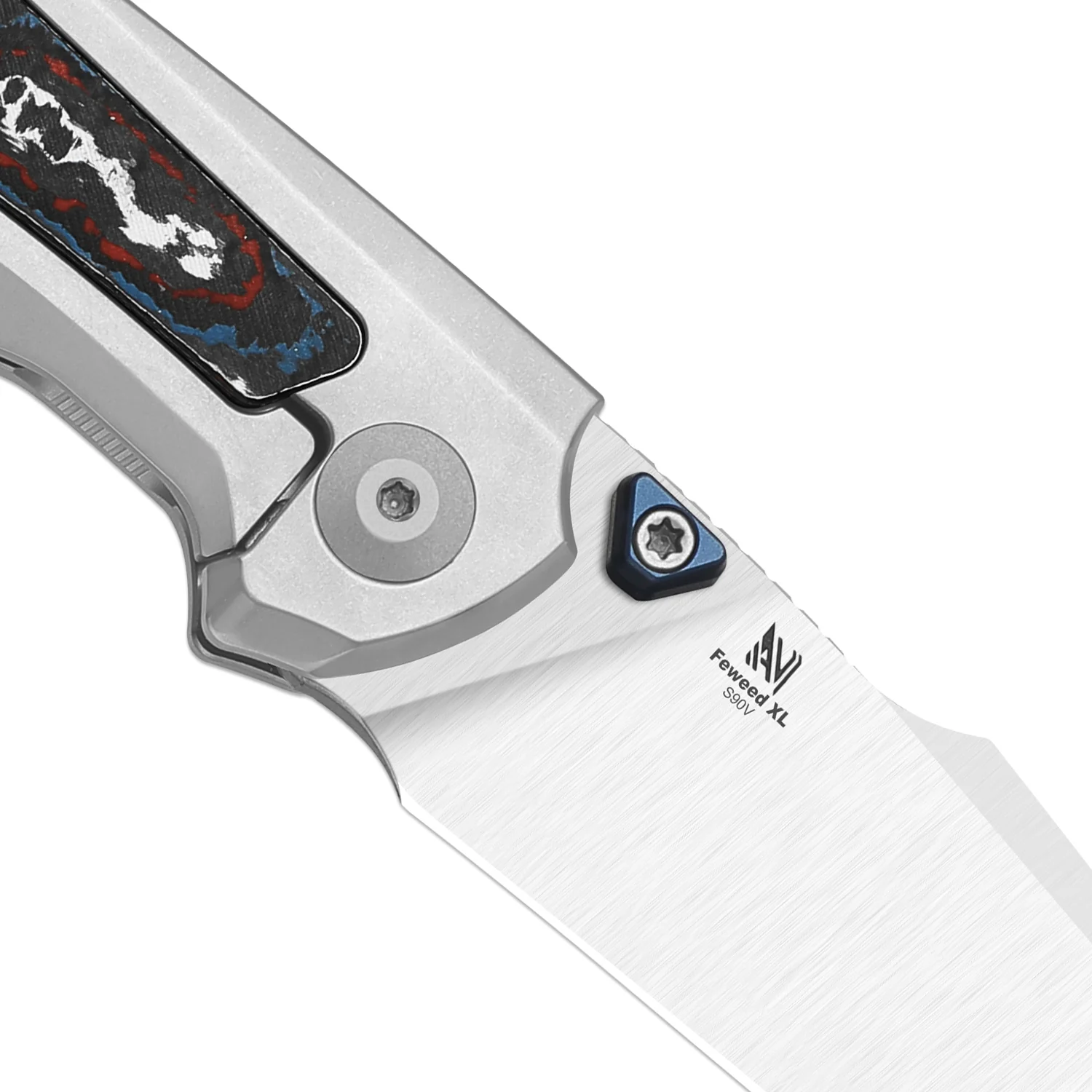 Feweed XL | S90V | Harpoon Blade | Titanium & Fat Carbon Nebula | KizerB™ 4694A2 - Image 7