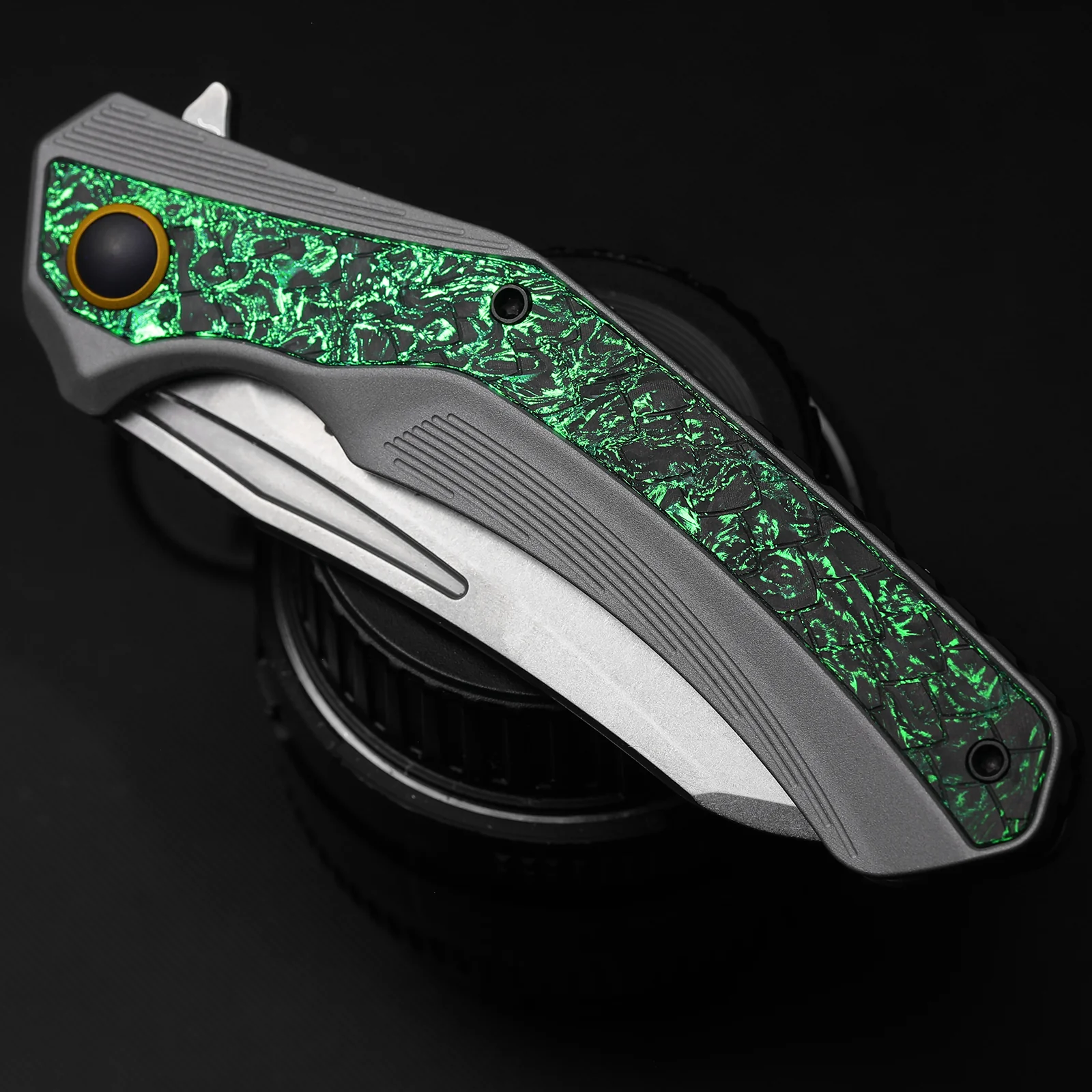 Draca | Flipper | S45VN | GID | Aluminum & Carbon Fiber | KizerB™ 4751A1 - Image 14